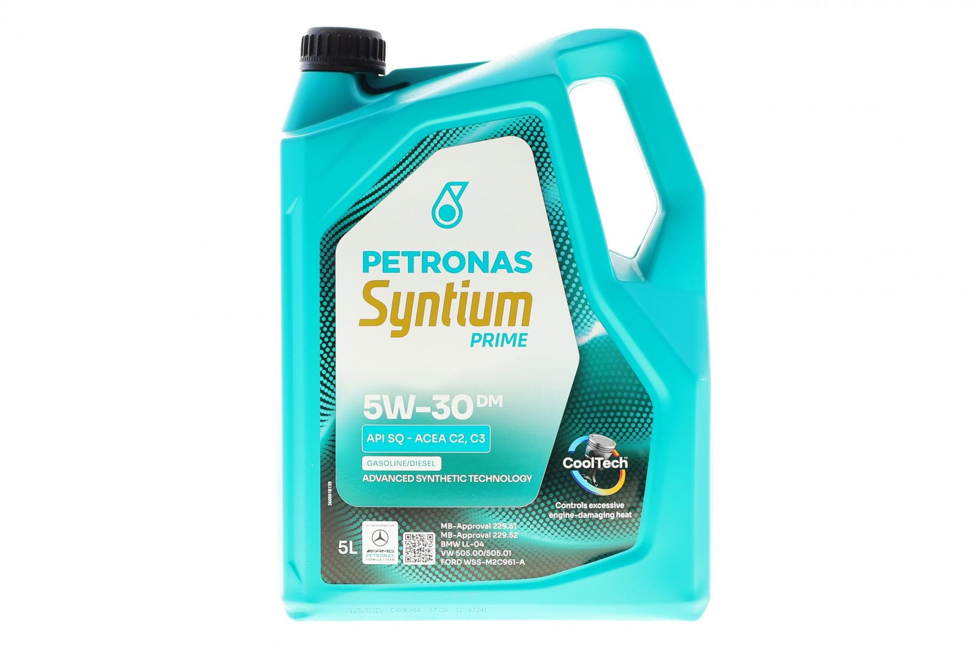 Олива 5W30 SYNTIUM PRIME DM (5L) (MB 229.51/MB 229.52/VW 505.00/505.01/LL-04) заміна для 70957M12EU