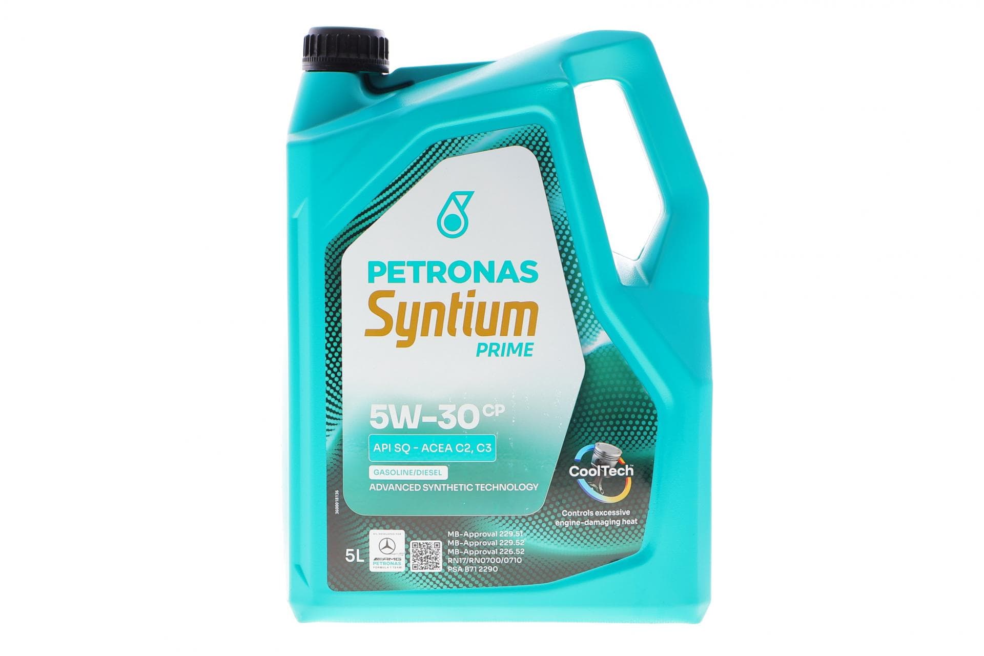 Олива 5W30 SYNTIUM PRIME CP (5L) (MB229.51/MB229.52/MB226.52/Renault RN17/PSA B71 2290) заміна для 70830M12EU