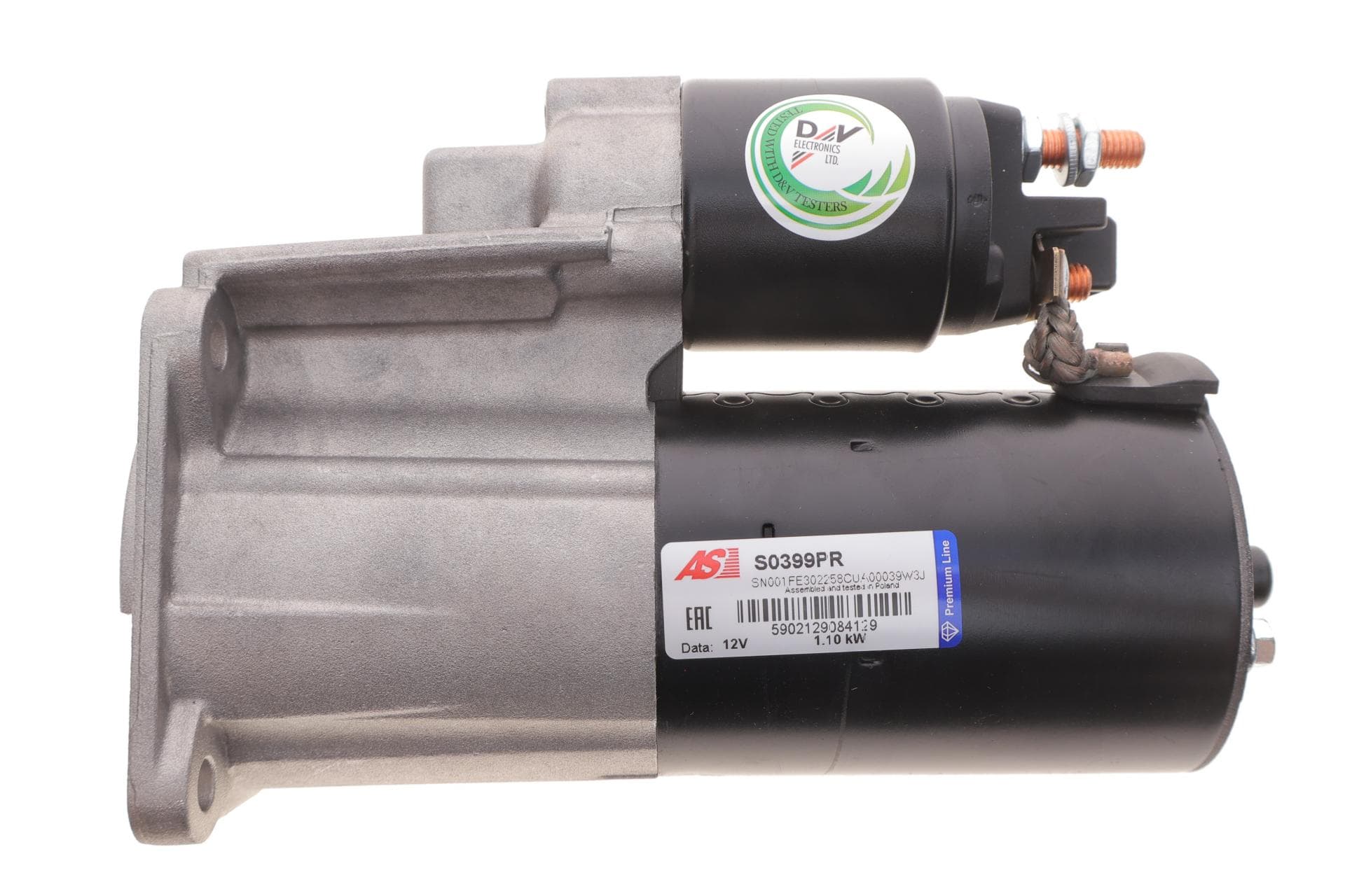 Стартер VW Polo 1.4-1.6 98-12 (12V/1.1kw) (z=9)