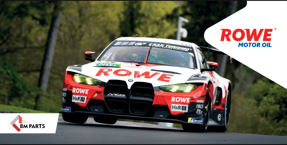 Банер ROWE та BM Parts 2000х1000мм  (фото спорткару спереду)