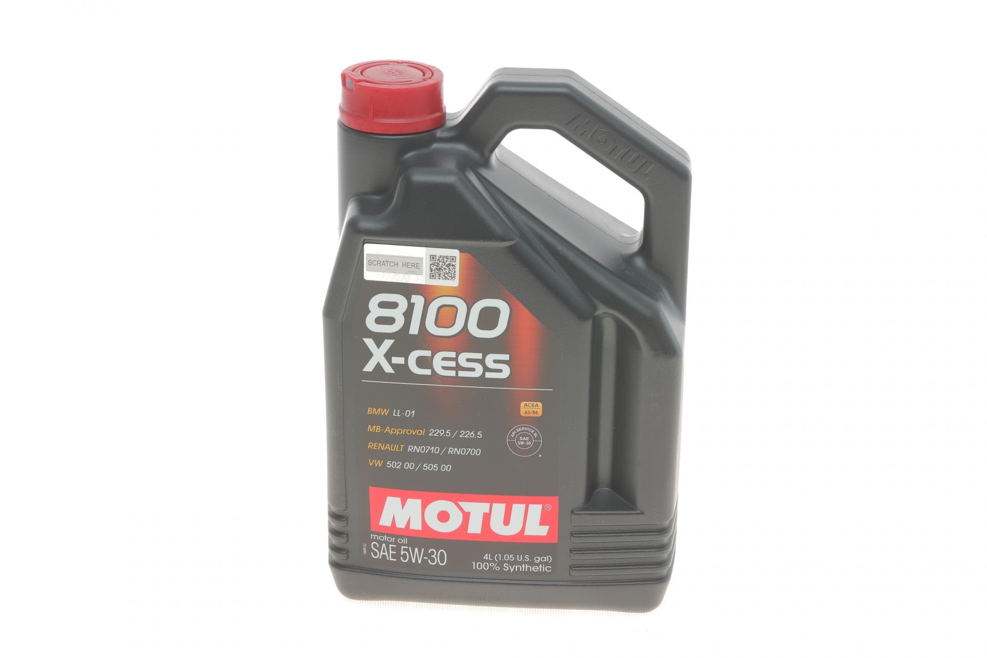 Олива 5W30 X-cess 8100 (4L) (VW 502 00/505 00/MB 229.5/226.5/RN0710-0700/LL-01) (108945)