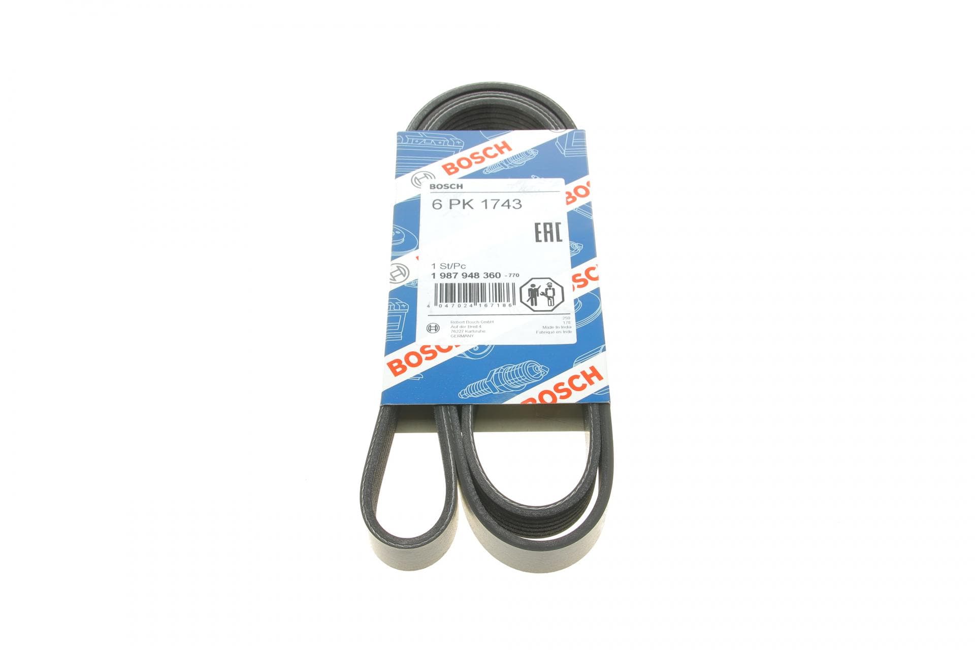 Ремінь генератора Peugeot 206/306/4007/406/4007/Citroen C5 1.9TD/2.0/2.2HDI 96- (6PK1743)