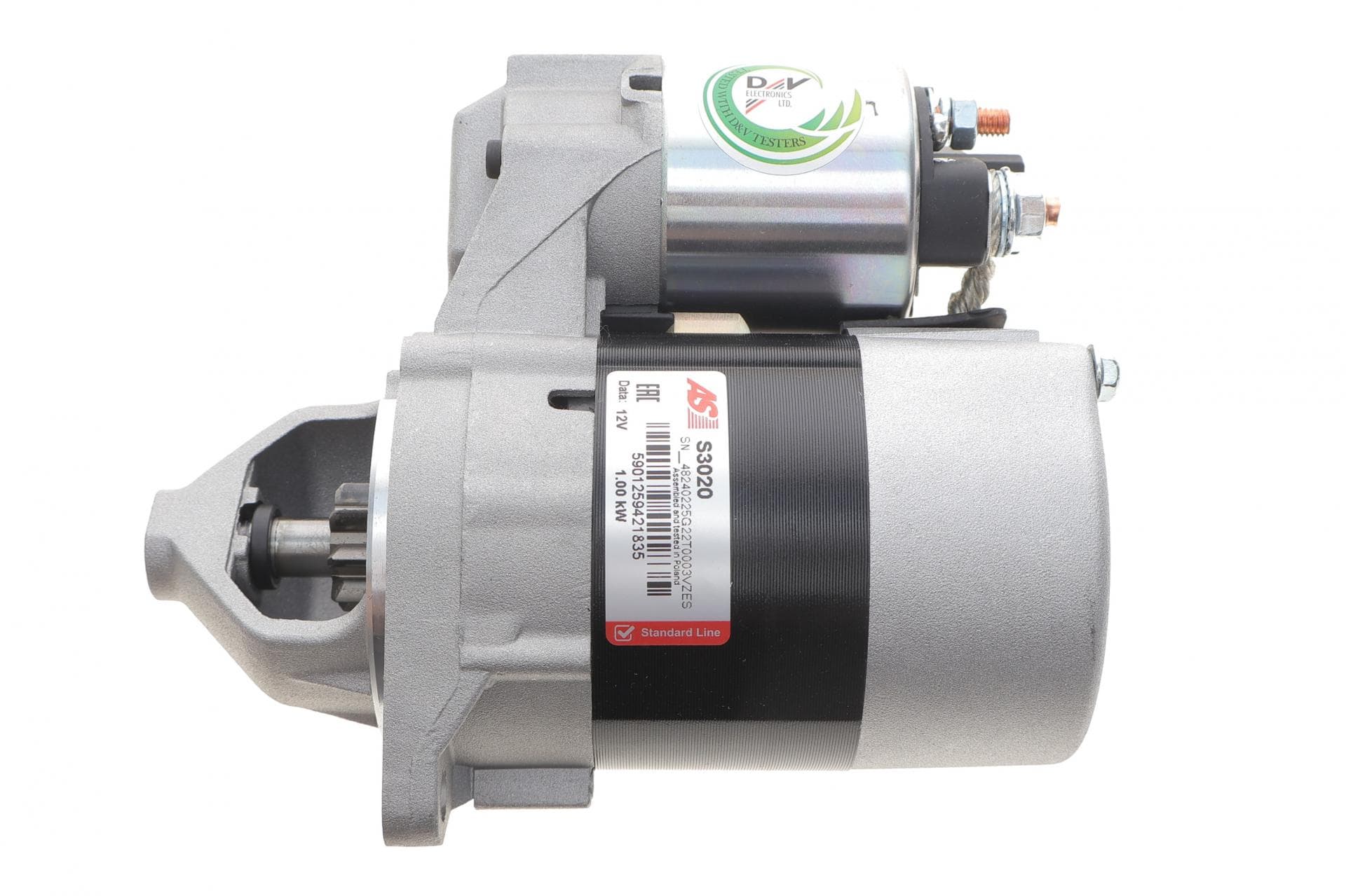 Стартер MB A-class (W168/W169) 1.4-2.1 (M166/M266) 97-12 (12V/1.0kw) (z=8)