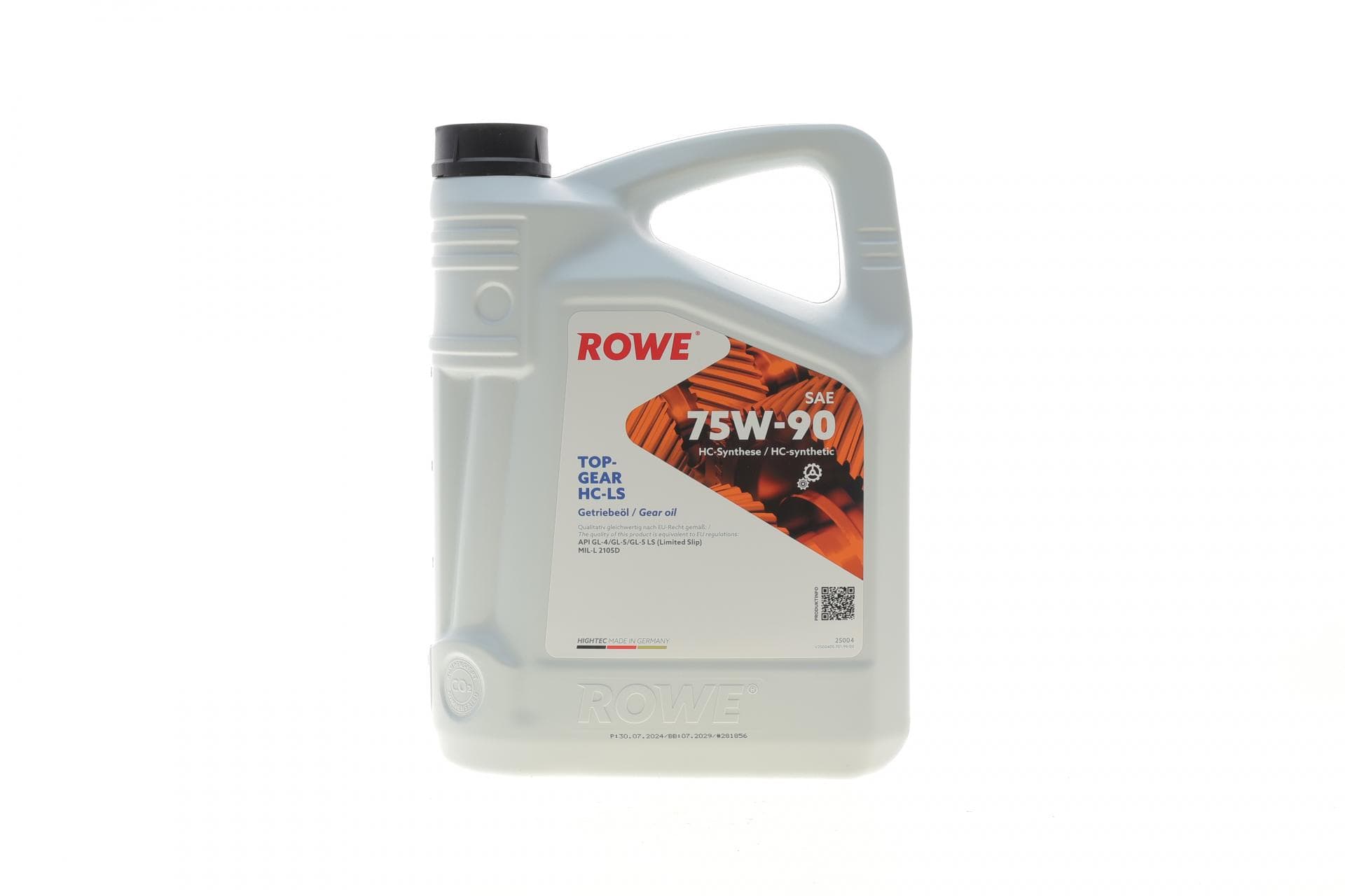 Олива 75W90 HIGHTEC TOPGEAR HC-LS (5L) (MIL-L 2105D) (API GL-4/GL-5/GL-5 LS)