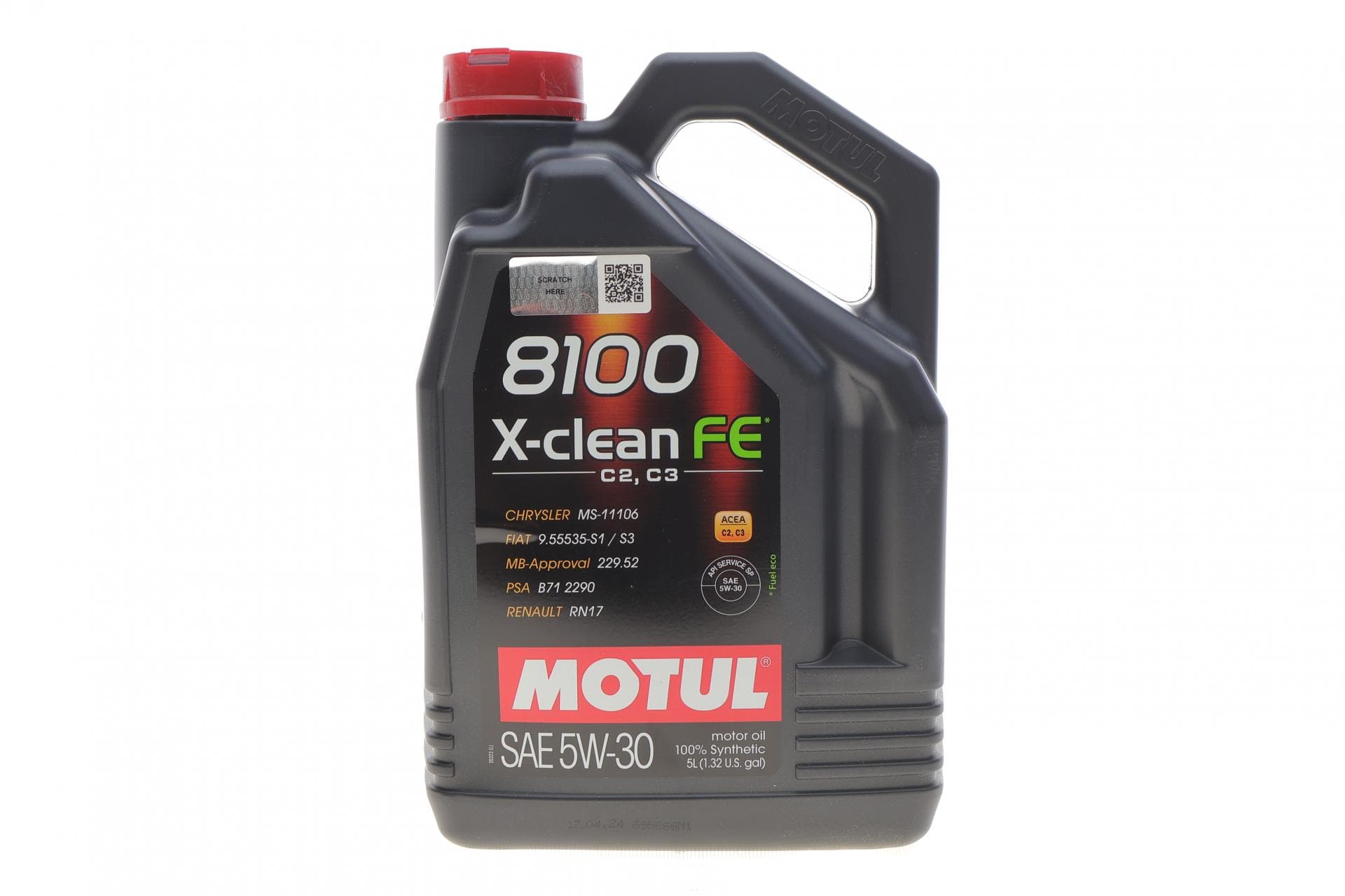 Олива 5W30 X-clean FE 8100 (5L) (ACEA C2/C3/API SP/MB229.52/PSA B71 2290/RN17) 112781