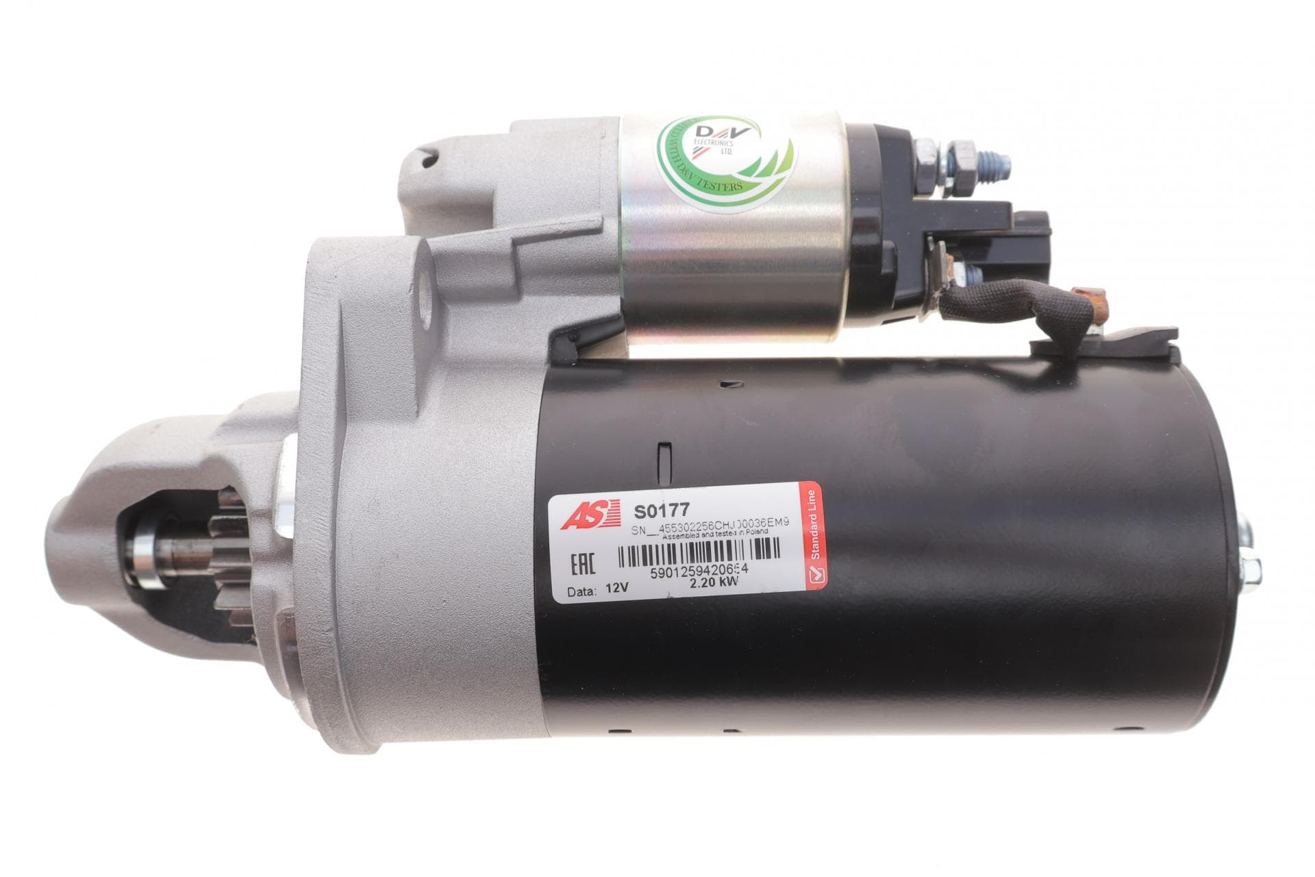 Стартер Audi A4/A6/A8 2.7-3.0 TDI 04- (12V/2.2kw) (z=10)