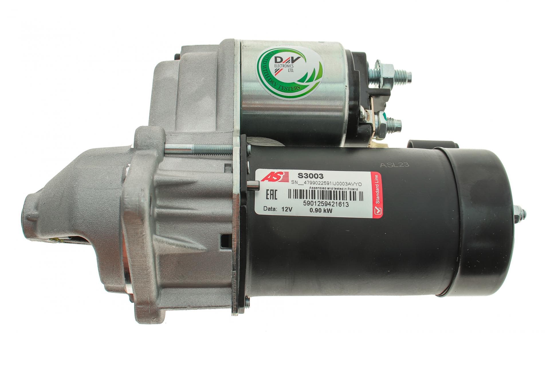Стартер Daewoo Lanos 1.3-1.6 97-/Opel Astra G/H 1.2-1.6 98-10 (0.9kw) (z=10)