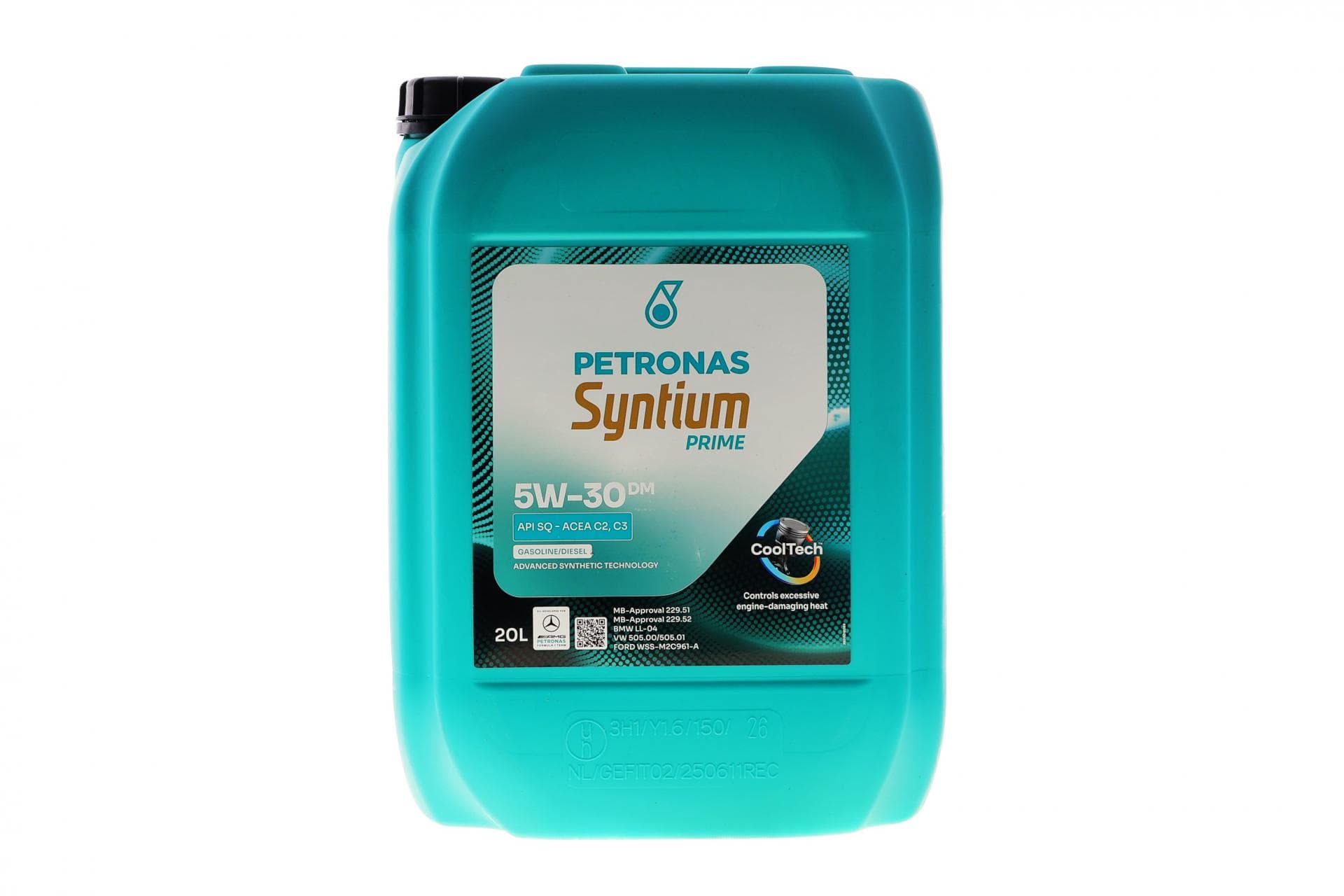 Олива 5W30 SYNTIUM PRIME DM (20L) (MB 229.51/MB 229.52/VW 505.00/505.01/LL-04) заміна для 70957R41EU