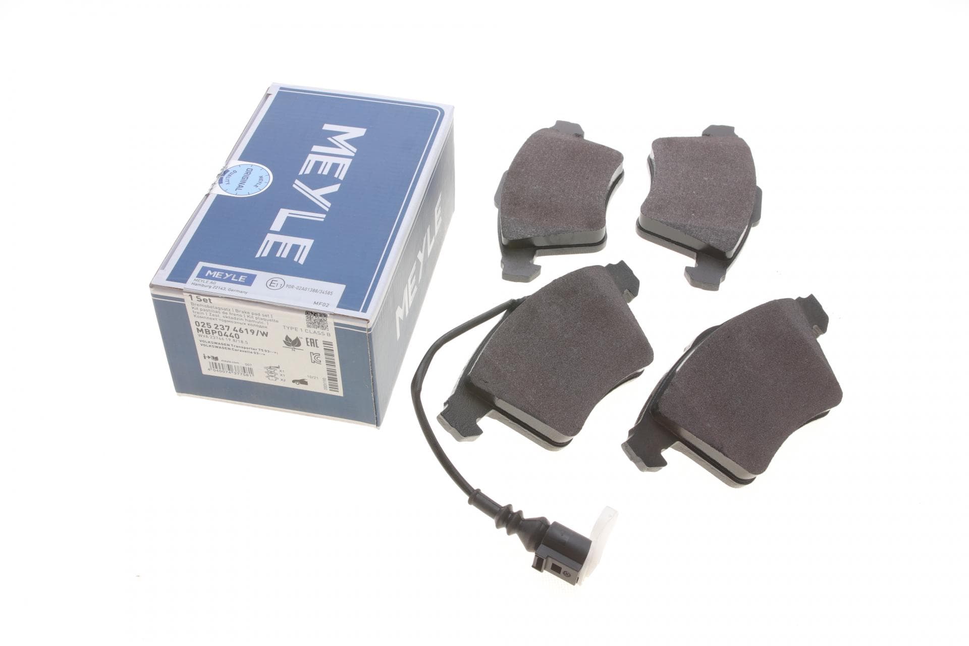 Колодки гальмівні (передні) VW T5 03- (20.1mm/18.7mm)