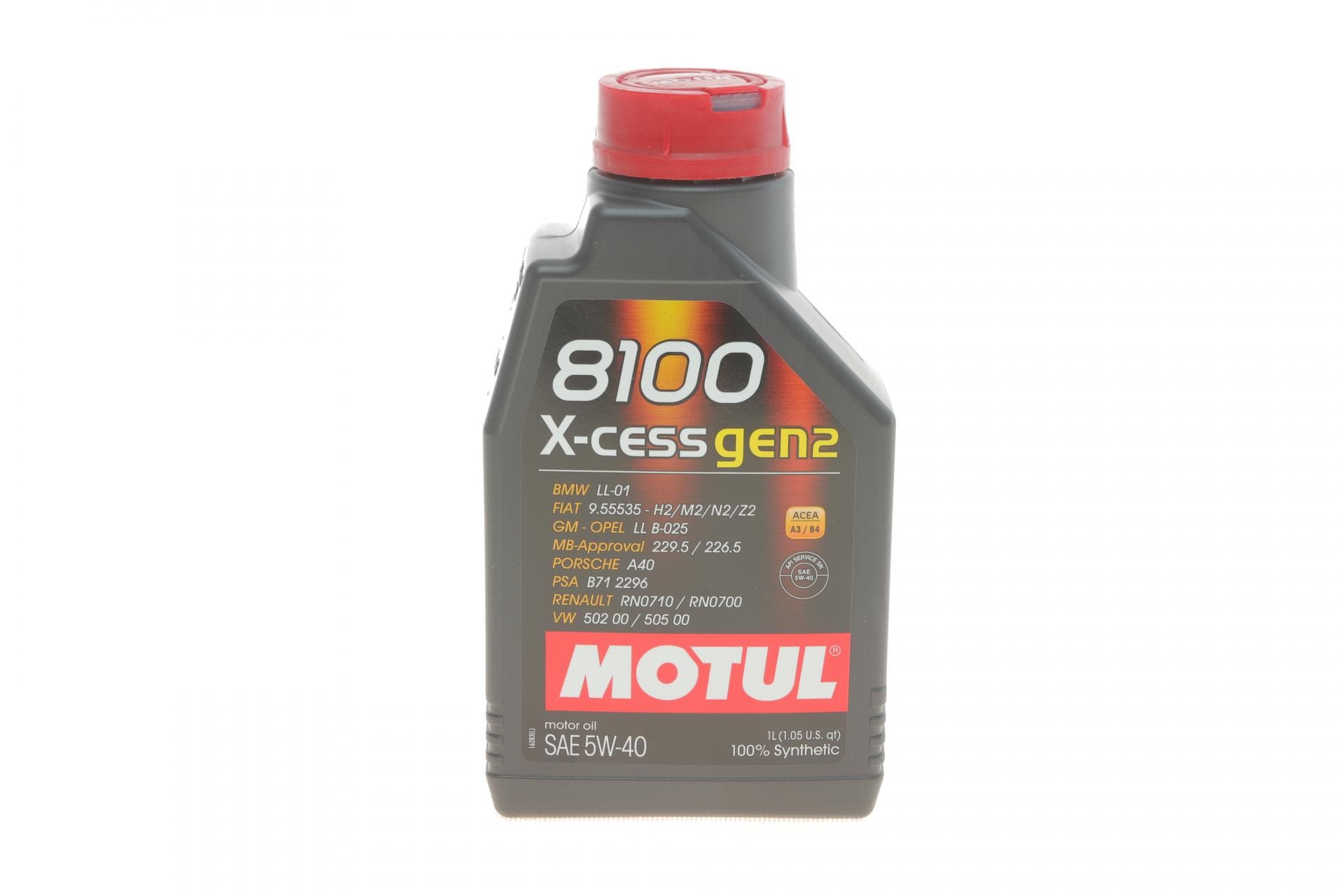 Олива 5W40 X-cess 8100 gen2 (1L) (VW 502 00/505 00/MB 229.5/LL-01/RN0710-0700/B71 2296) (109774)