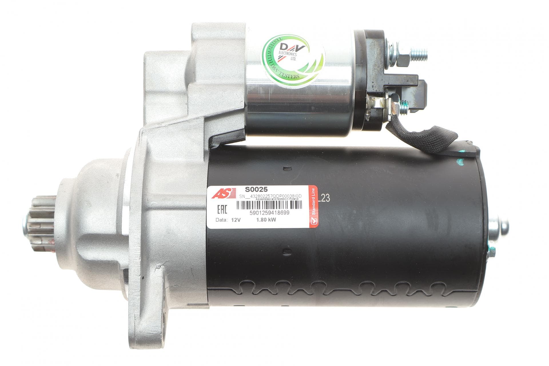 Стартер VW Caddy II/Golf IV/Passat 1.9TDI 93-05 (12V/1.8kw) (z=10/11)