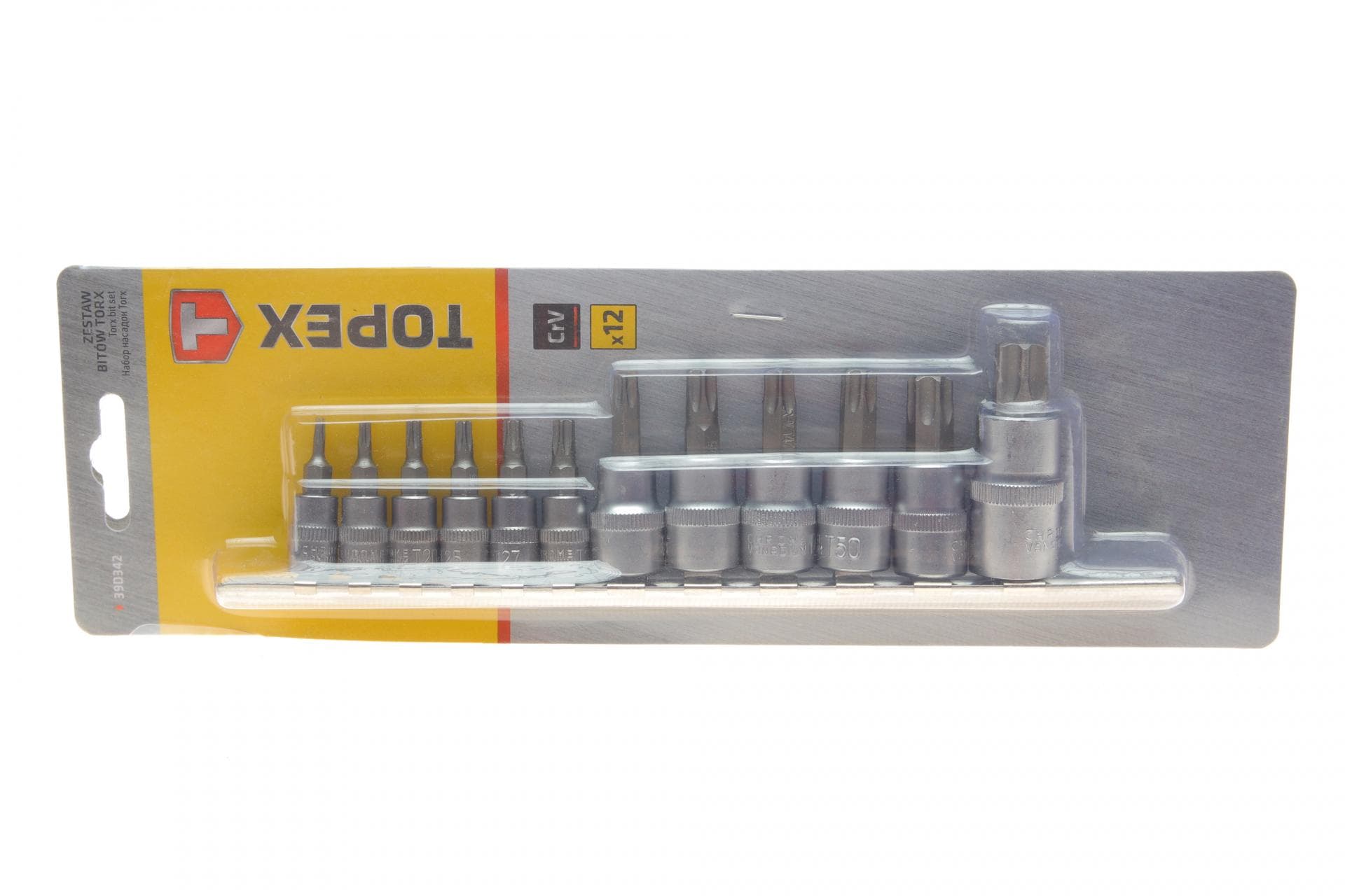 Набір головок 1/4", 3/8", 1/2" зі вставками Torx 12 од.