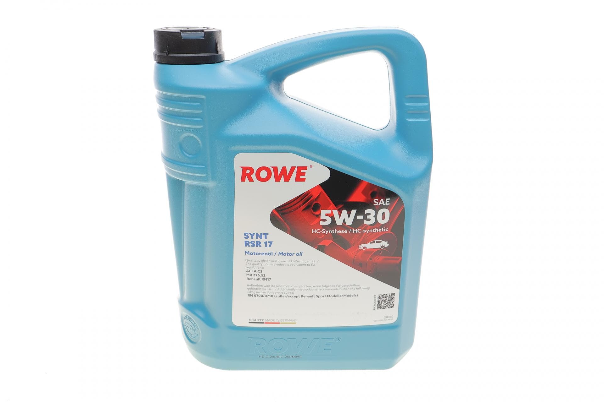 Олива 5W30 HIGHTEC SYNT RSR 17 (5L) (MB 226.52/RN17/RN 0700/0710/RN17) (ACEA C3)