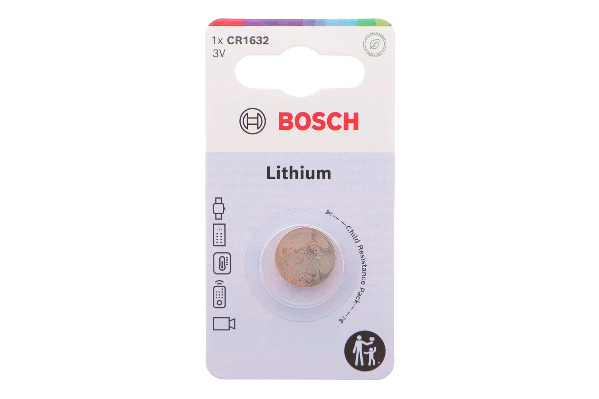 Батарейка Bosch Lithium CR1632 (3V/130 mAh) CR1632B1/00 1 шт.