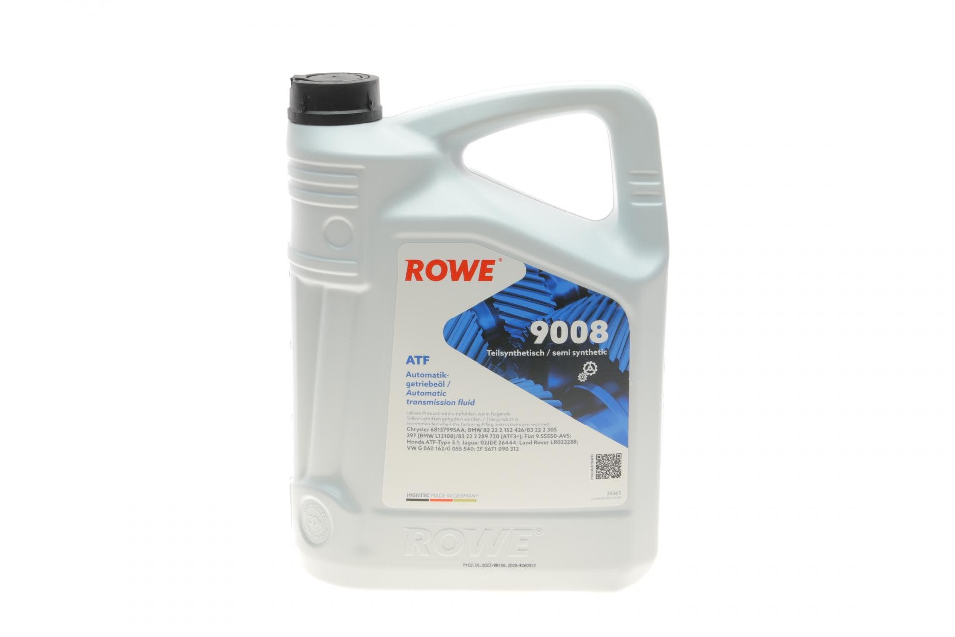 Олива HIGHTEC ATF 9008 (5L) (VW G 060 162/G 055 540/BMW ATF 3+) (синьо-зелений)