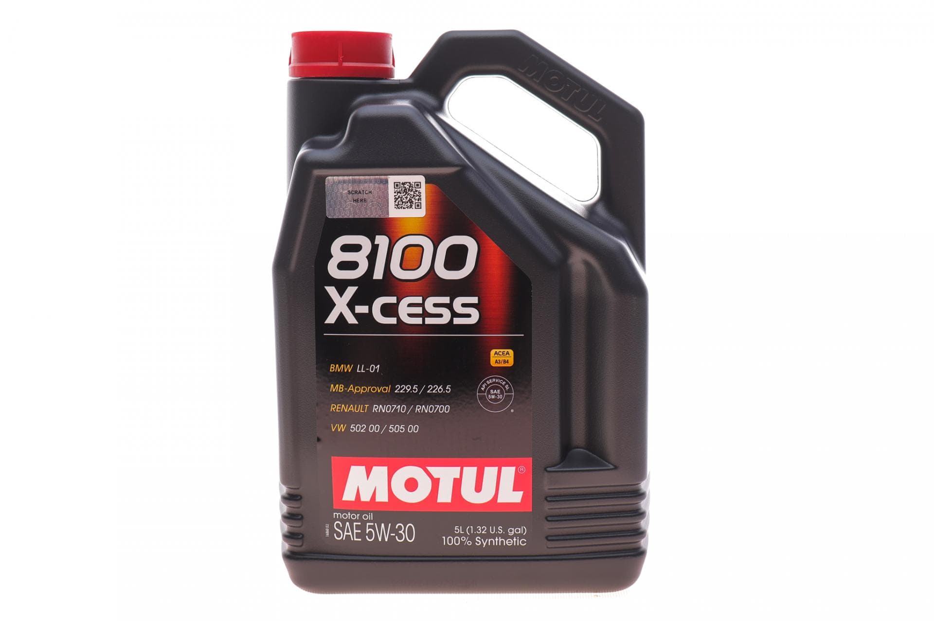 Олива 5W30 X-cess 8100 (5L) (VW 502 00/505 00/MB 229.5/226.5/RN0710-0700/LL-01) (108946)