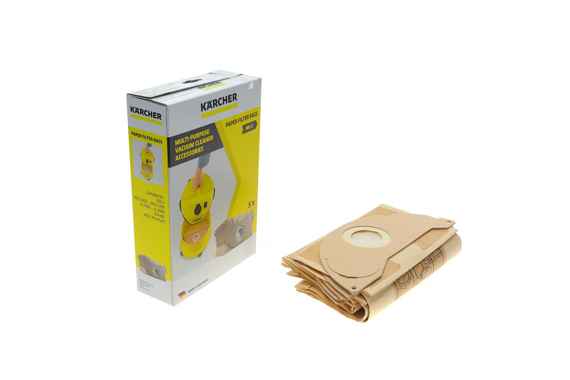 Фільтр-мішки паперовіі WD 2.200 (5шт)