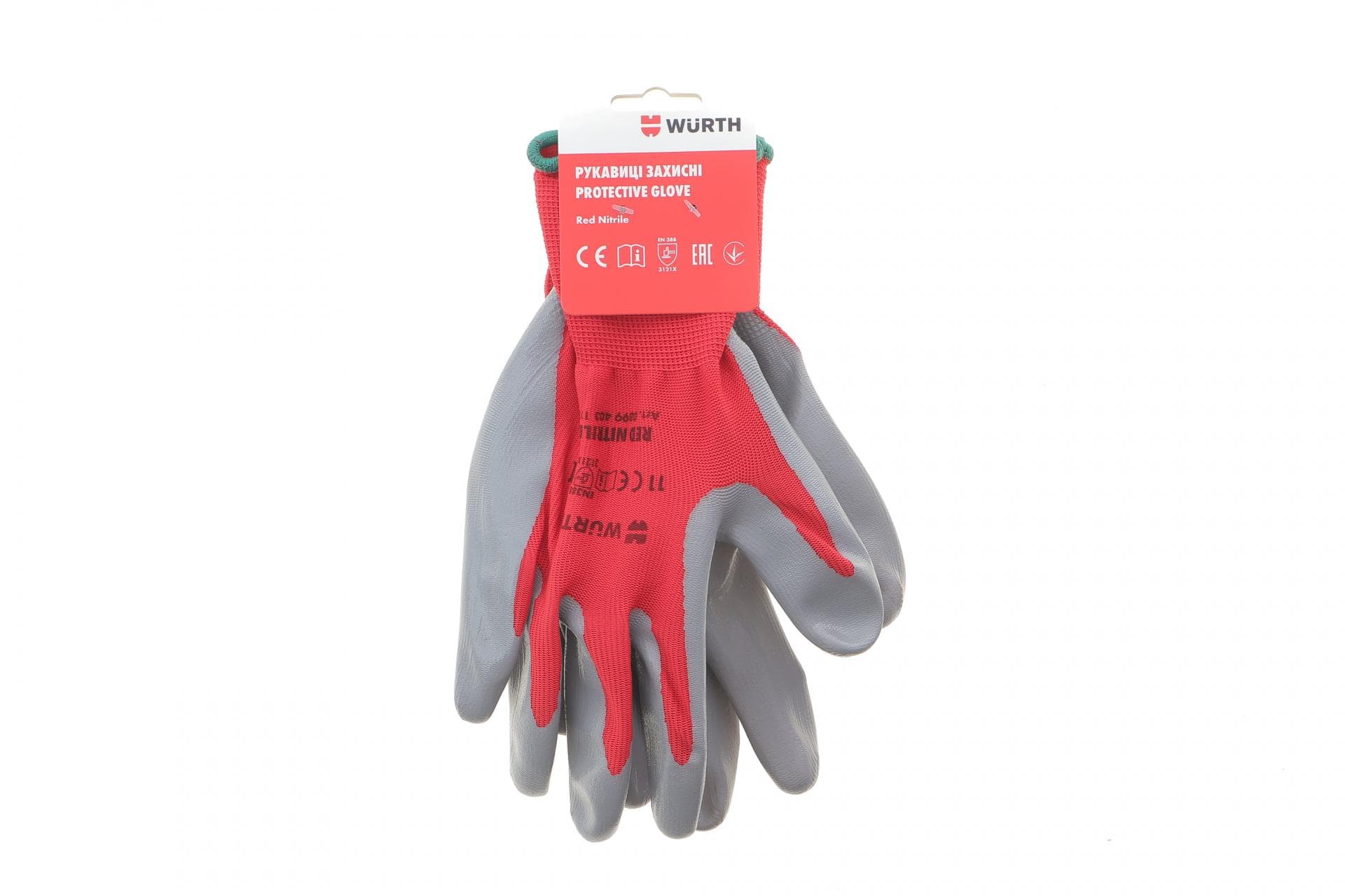 Рукавиці з нітриловим покриттям (XXL) RED NITRILE