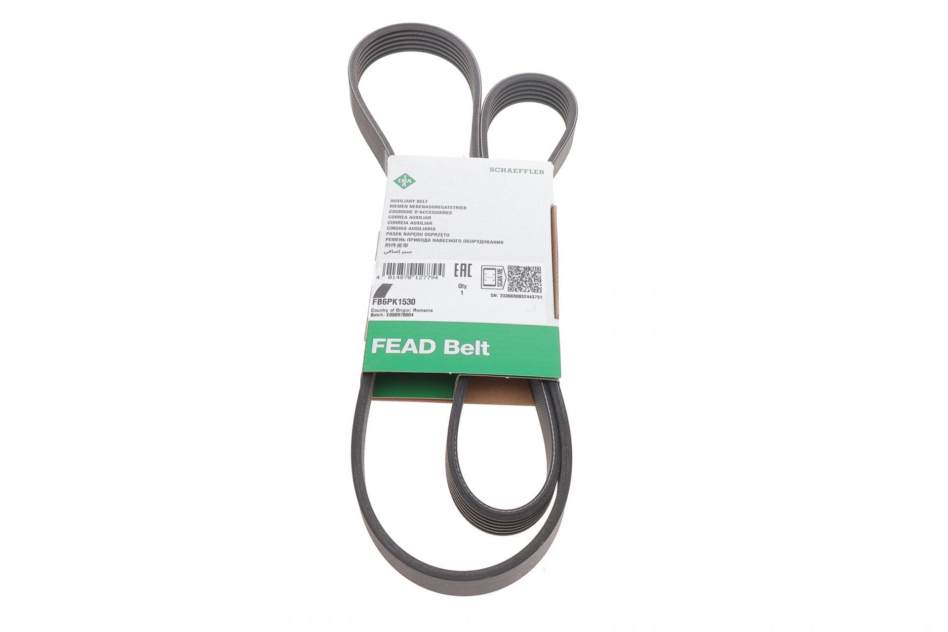 Ремінь генератора Fiat Doblo1.3-1.6 D 10-/Opel Astra F/Corsa B/Vectra B 1.4-1.8/ 94-03 (6PK1530)