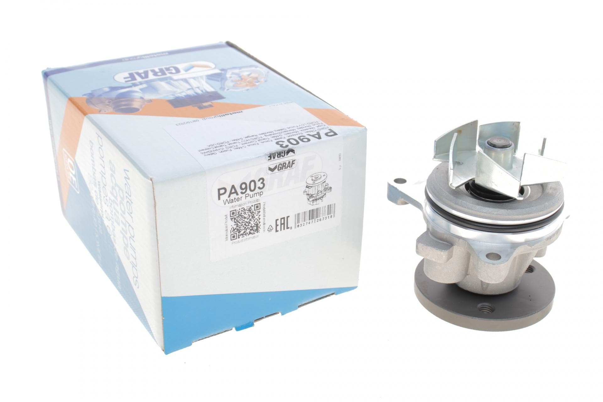 Помпа води Ford C-Max I/Focus II/III/Mondeo III/IV/V/Mazda 3/5/6/CX-7 1.8/2.0/2.3 00- (R/B) (6 лоп.)