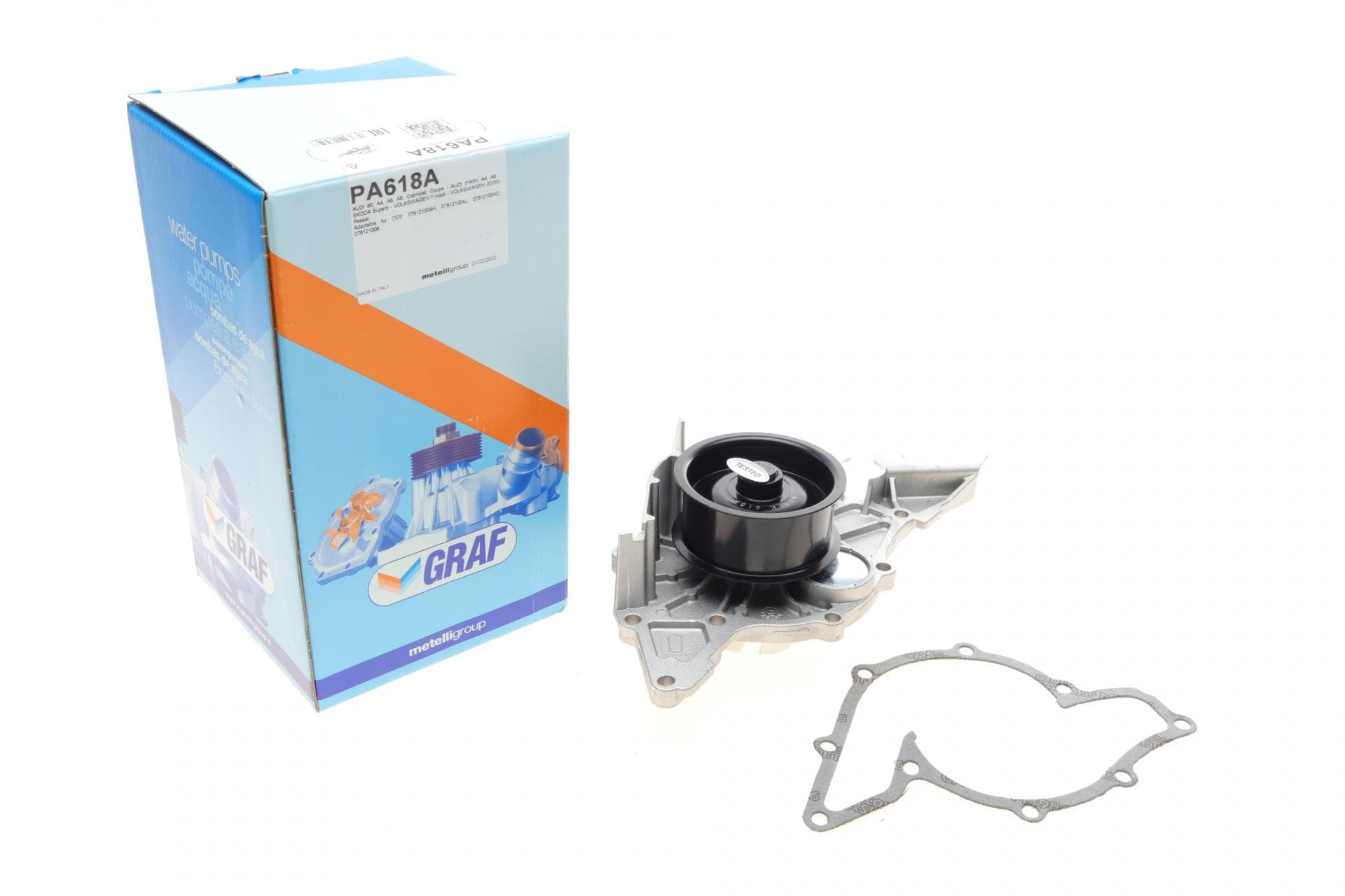 Помпа води Audi A4-A8/VW Passat 2.4/2.6/2.8 95-05/Audi 80 2.6/2.8 91-96 (R/B) (5 лоп) (h шківа=32мм)