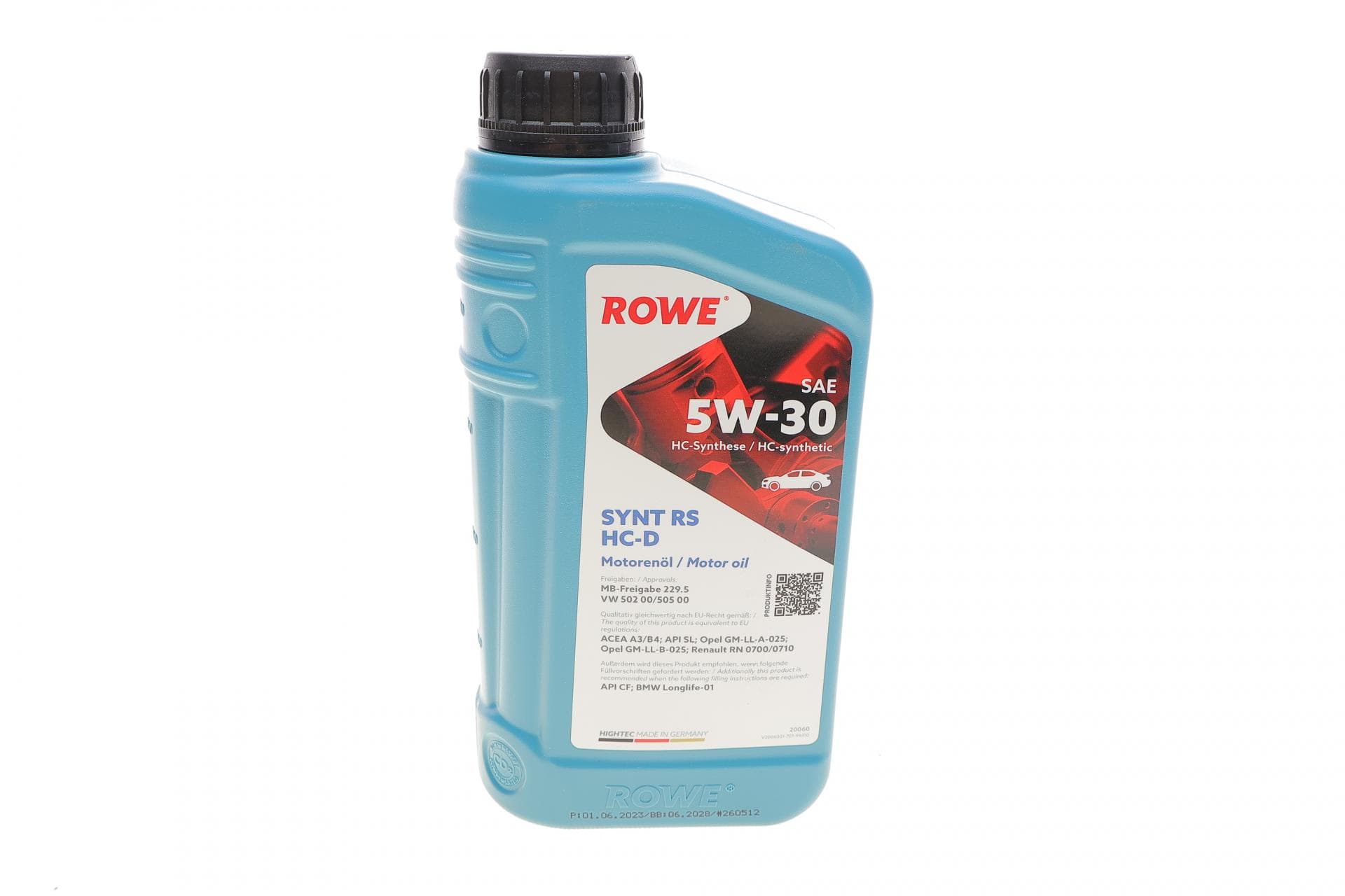 Олива 5W30 HIGHTEC SYNT RS HC-D (1L) (MB 229.5/VW 502 00/505 00/GM-LL-A-025/BMW LL-01)