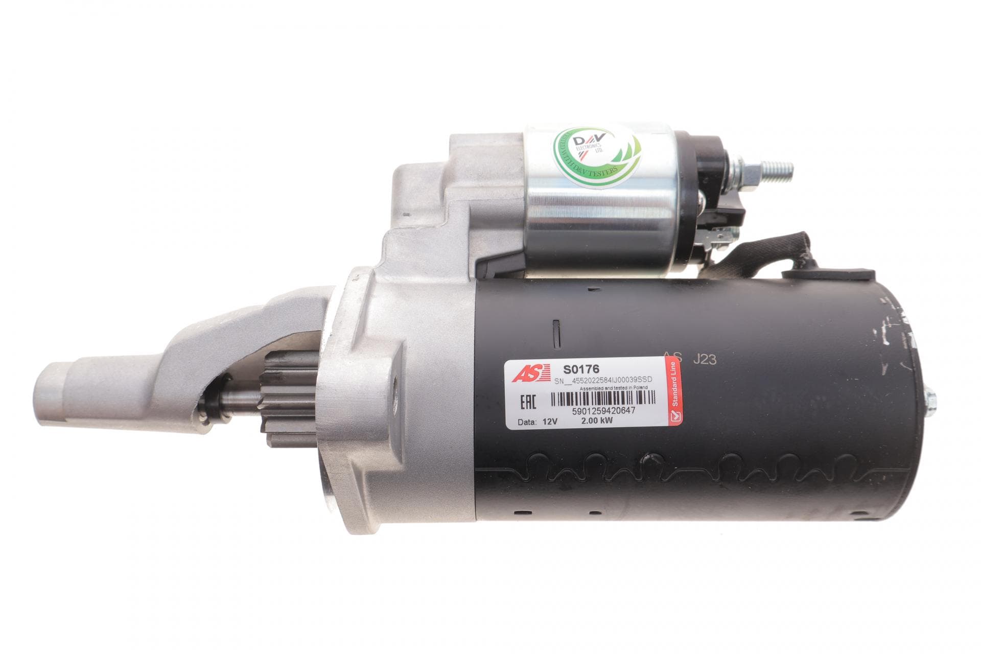 Стартер Audi A4/A6/A8 2.5 TDI 97-06 (2kw) (z=10)