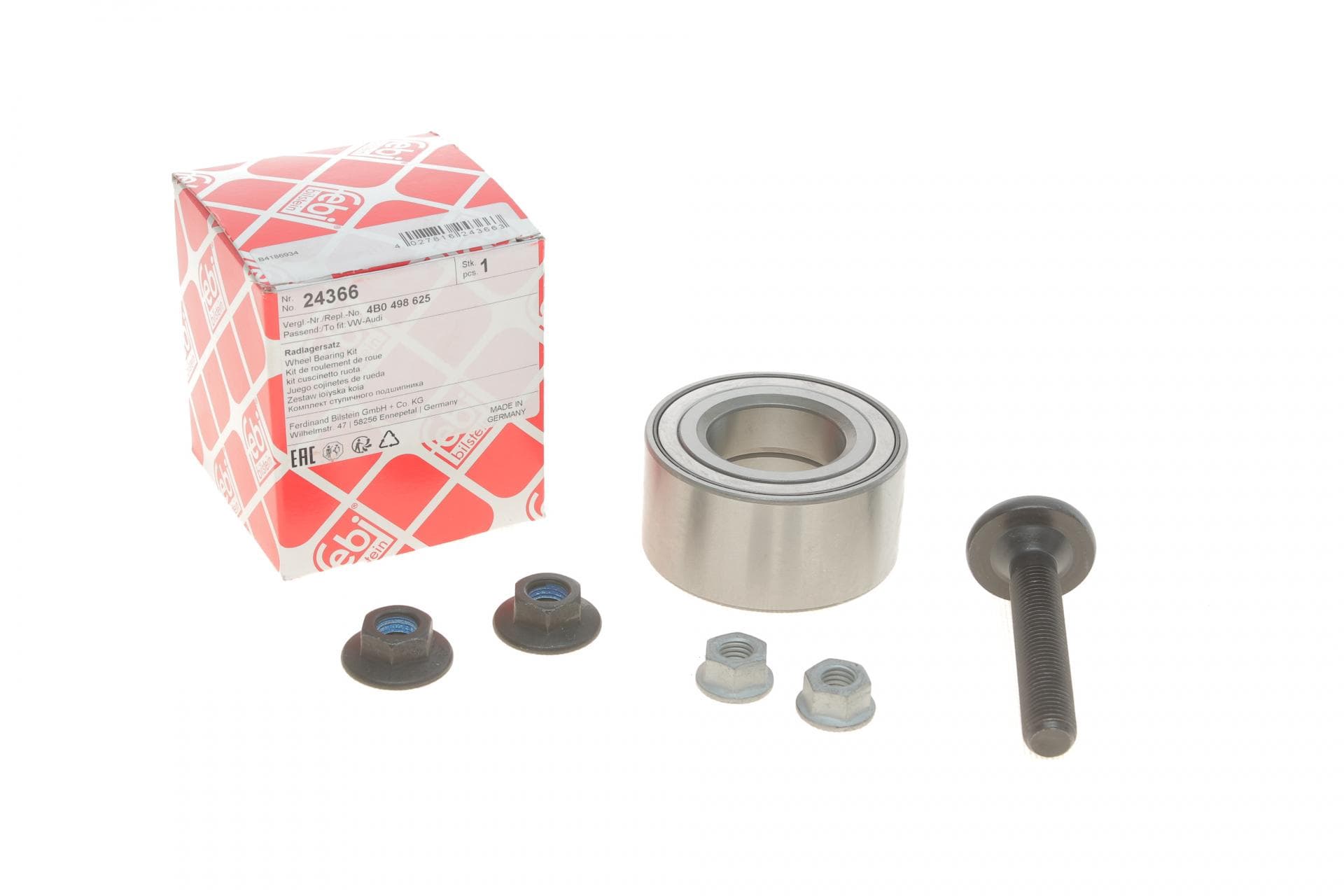Підшипник маточини (передньої) Audi 80/90 88-96 (39x75x37) (к-кт з болтами)