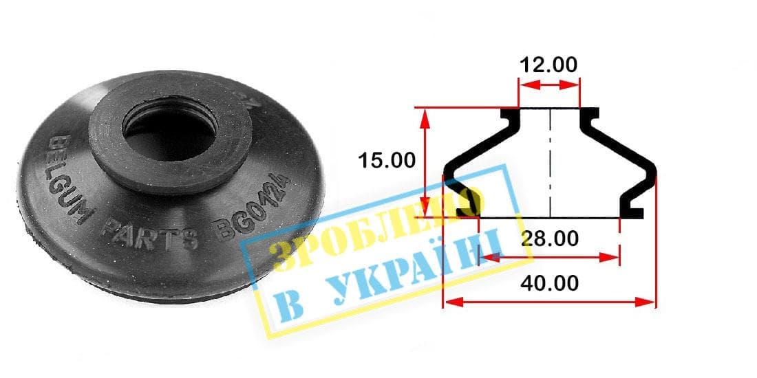 Пильник тяги рульової поперечної BMW 5(E39)/7(E38) (28х12x15)