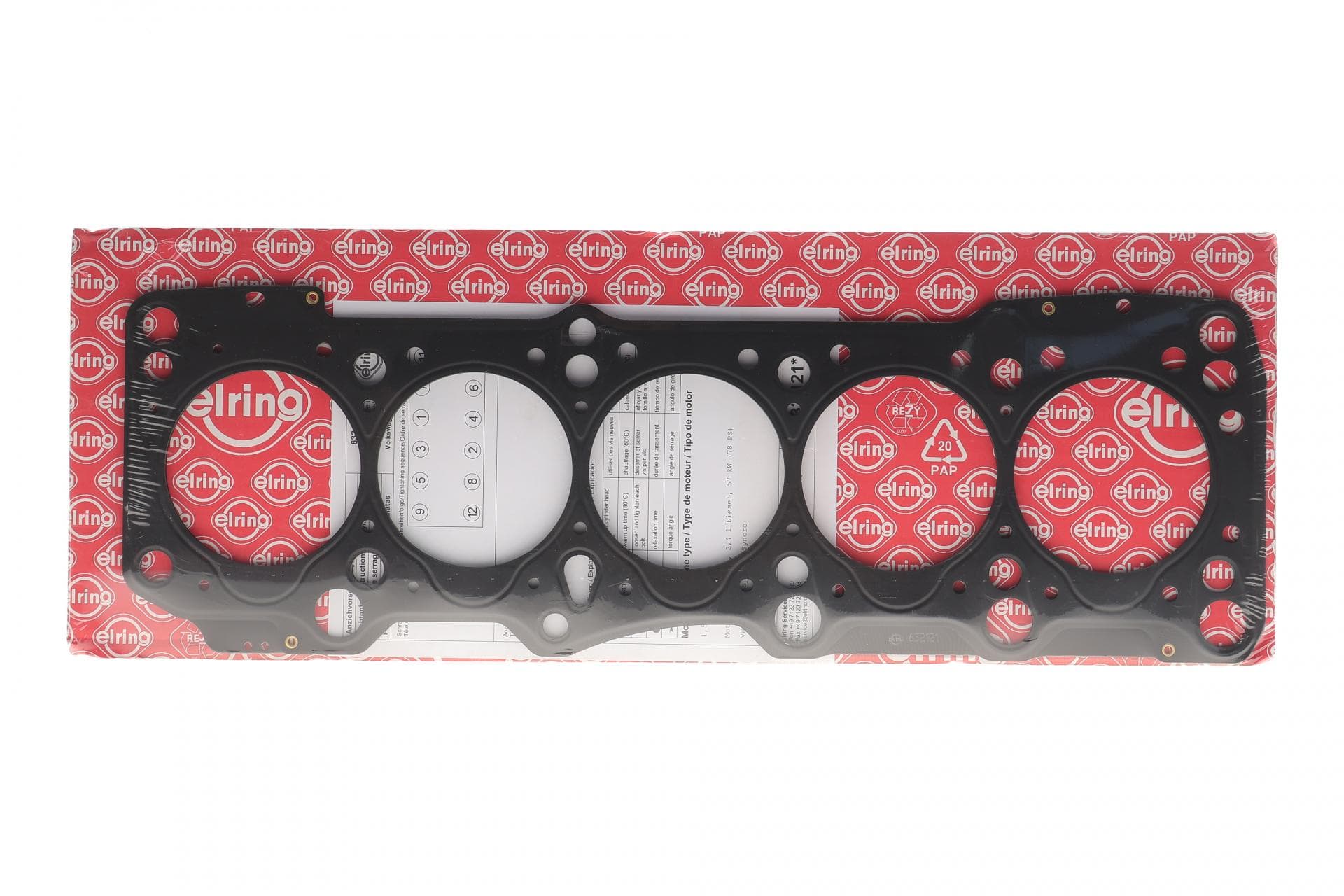 Прокладка ГБЦ VW T4 2.4D (2 метки) (1.57mm)