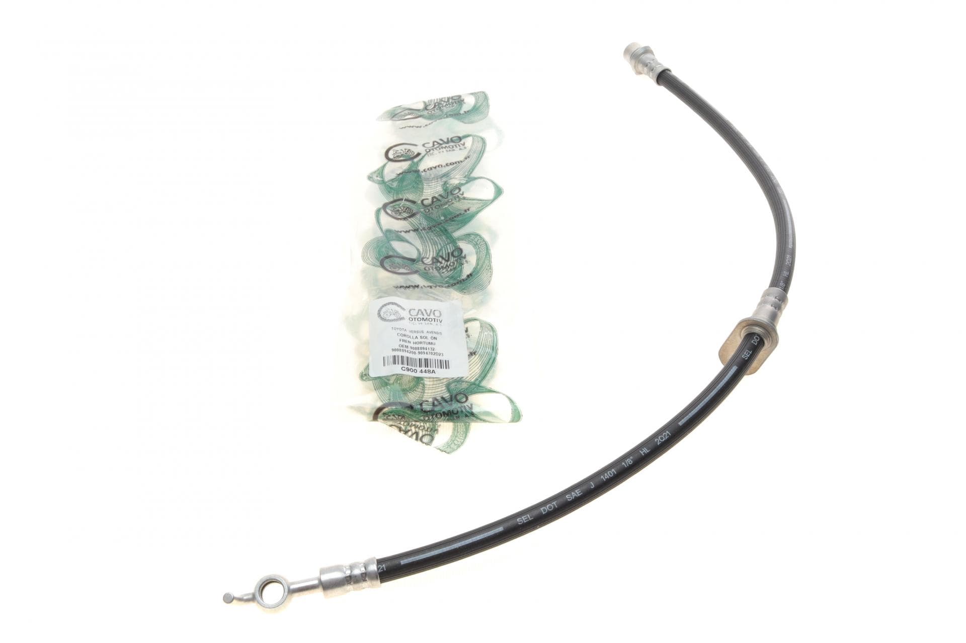 Шланг гальмівний (передній) Toyota Avensis/Corolla 1.4-2.4D 01-08 (L)