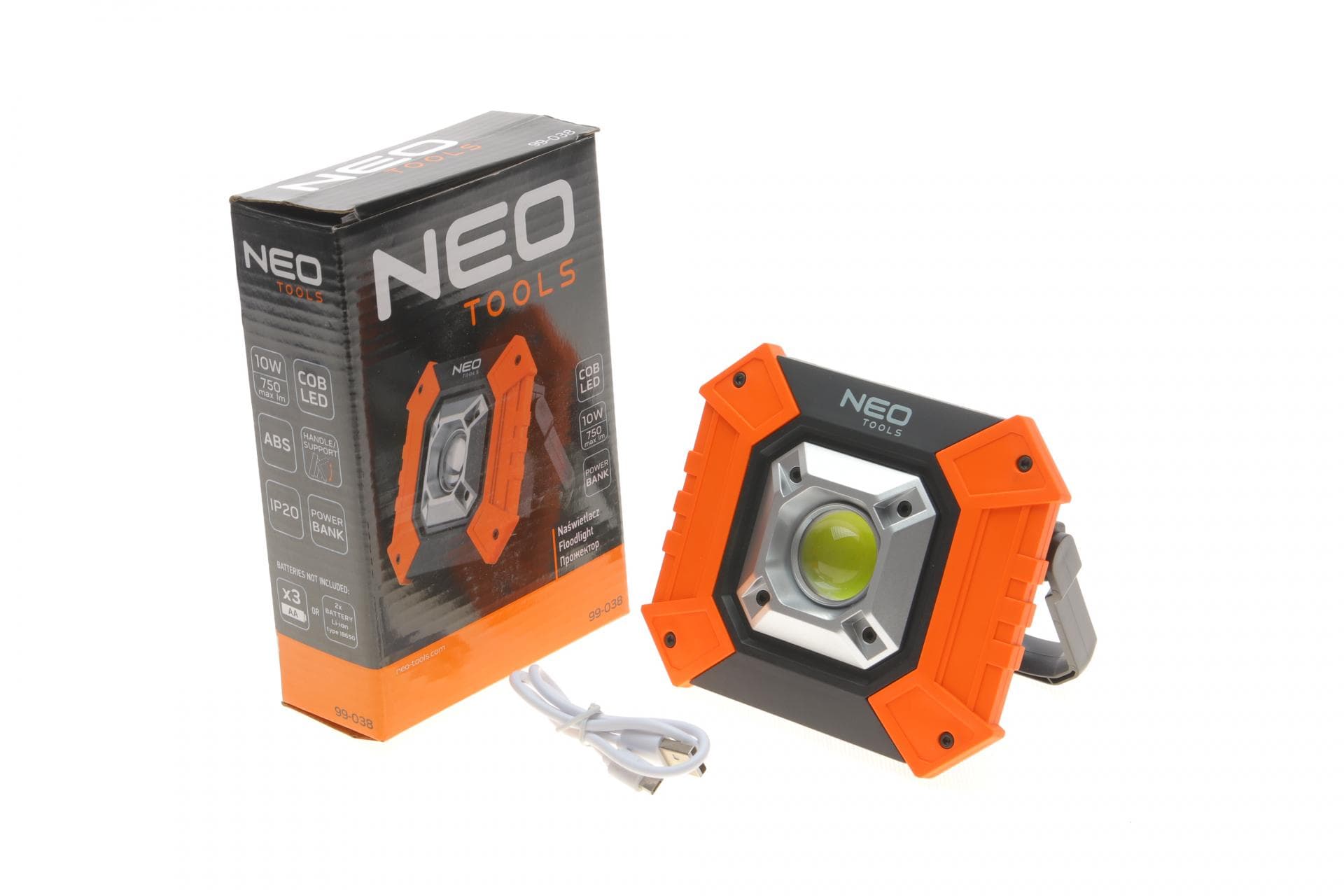 Ліхтарик-прожектор акумуляторний COB 750 LM/10W/LED/3xAA/Power Bank(без акб)
