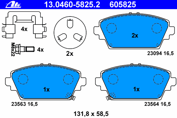 Колодки гальмівні (передні) Honda Accord/Nissan Primera P12 02-