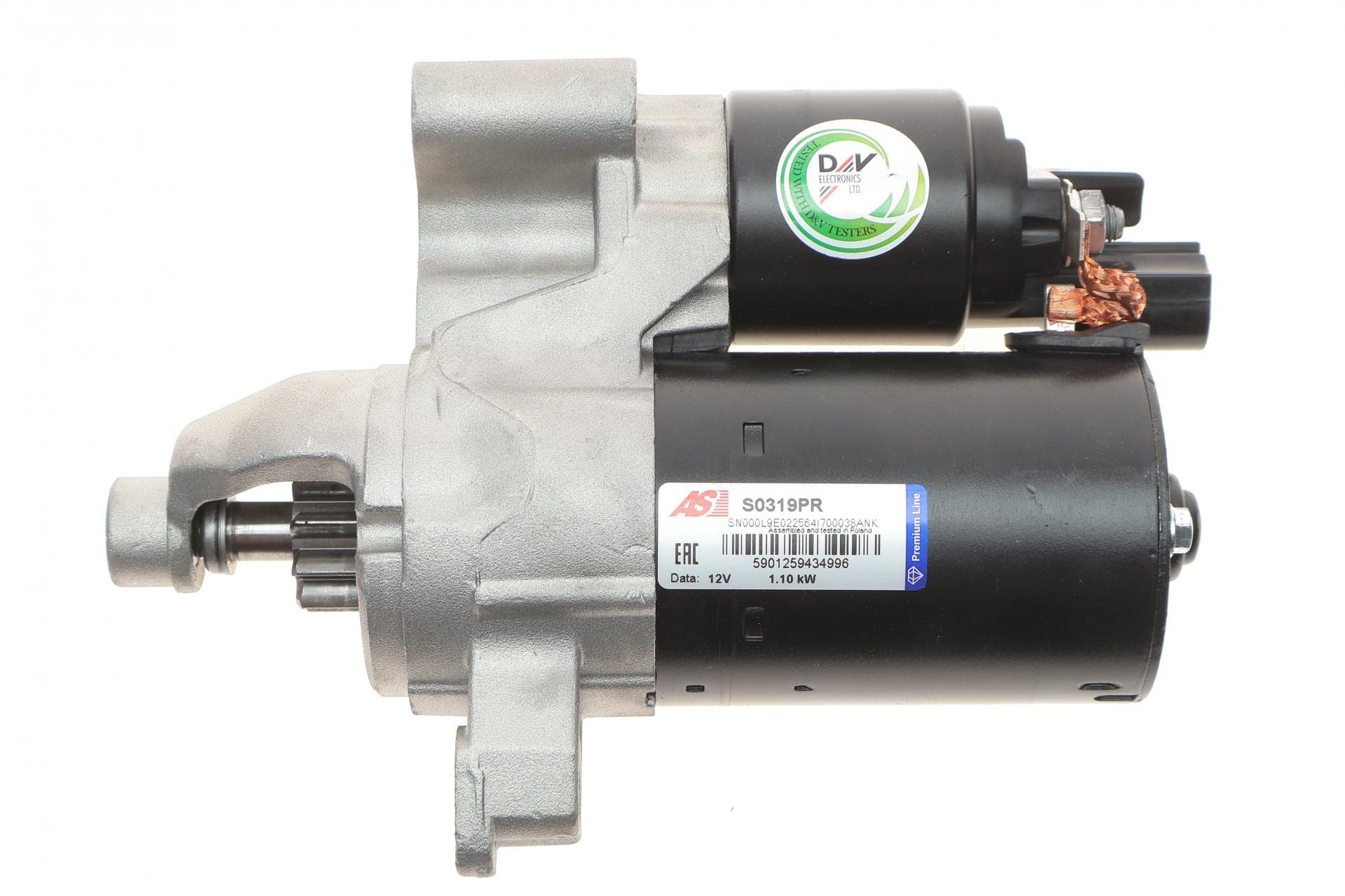 Стартер Audi A4/A5/A6 1.8/2.0TFSI 07-18 (12V/1.1kw) (z=10) (PREMIUM LINE)
