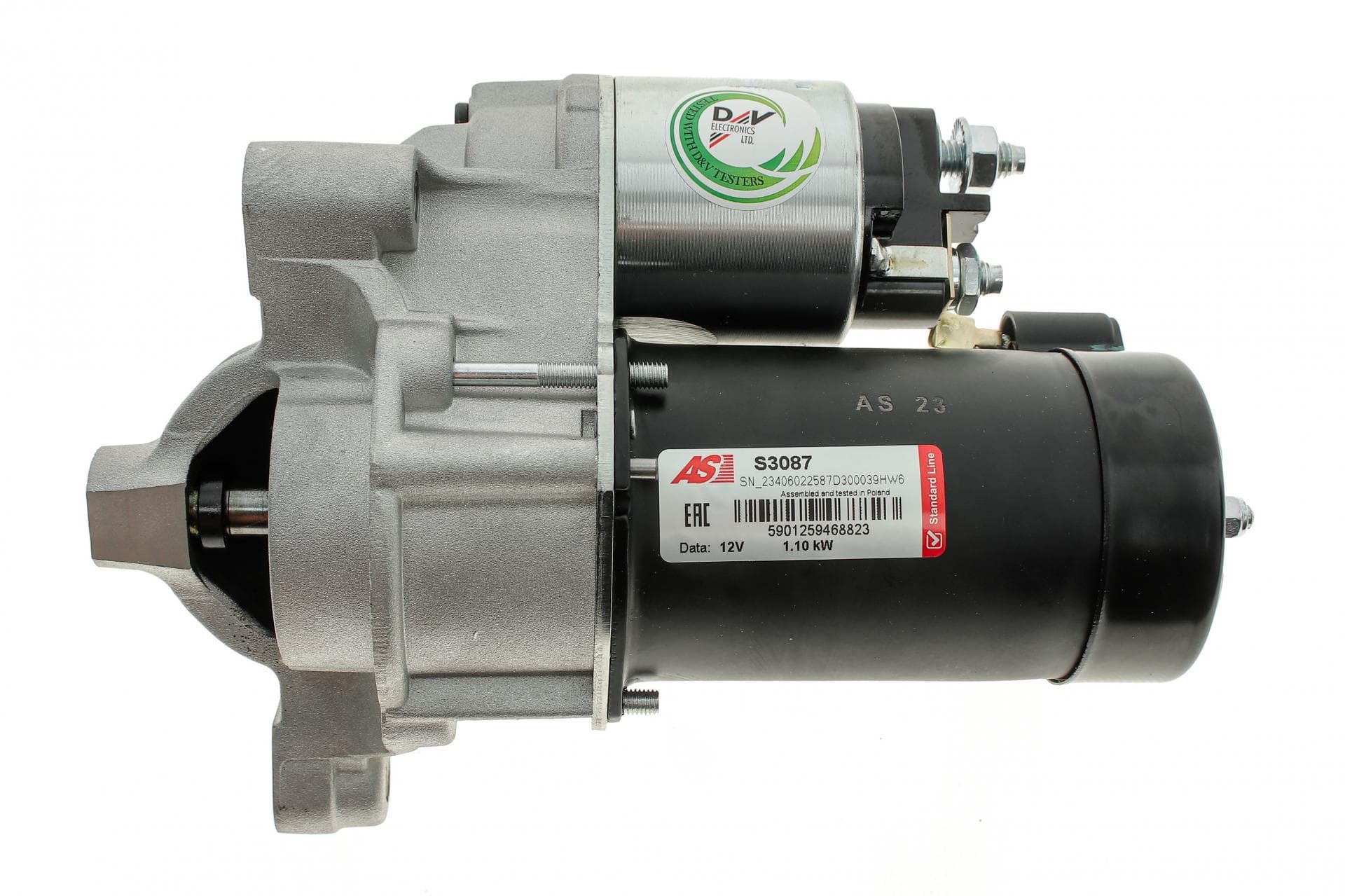 Стартер Citroen Jumpy/Peugeot Exper/Fiat Ulysse 2.0 00- (12V/1.1kw) (z=9)