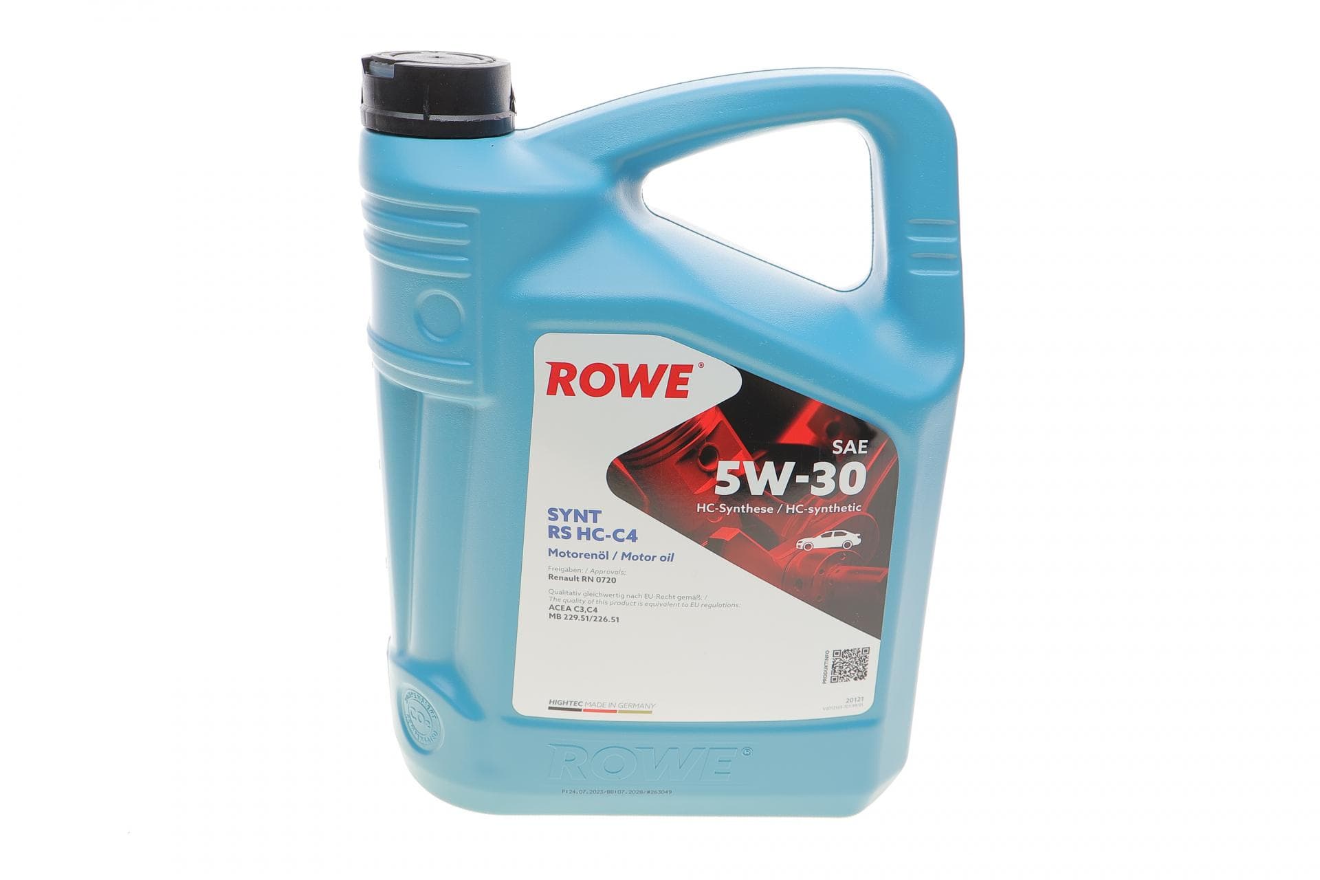 Олива 5W30 HIGHTEC SYNT RS HC-C4 (5L) (RN 0720/MB 229.51/MB 226.51) (ACEA C3,C4)