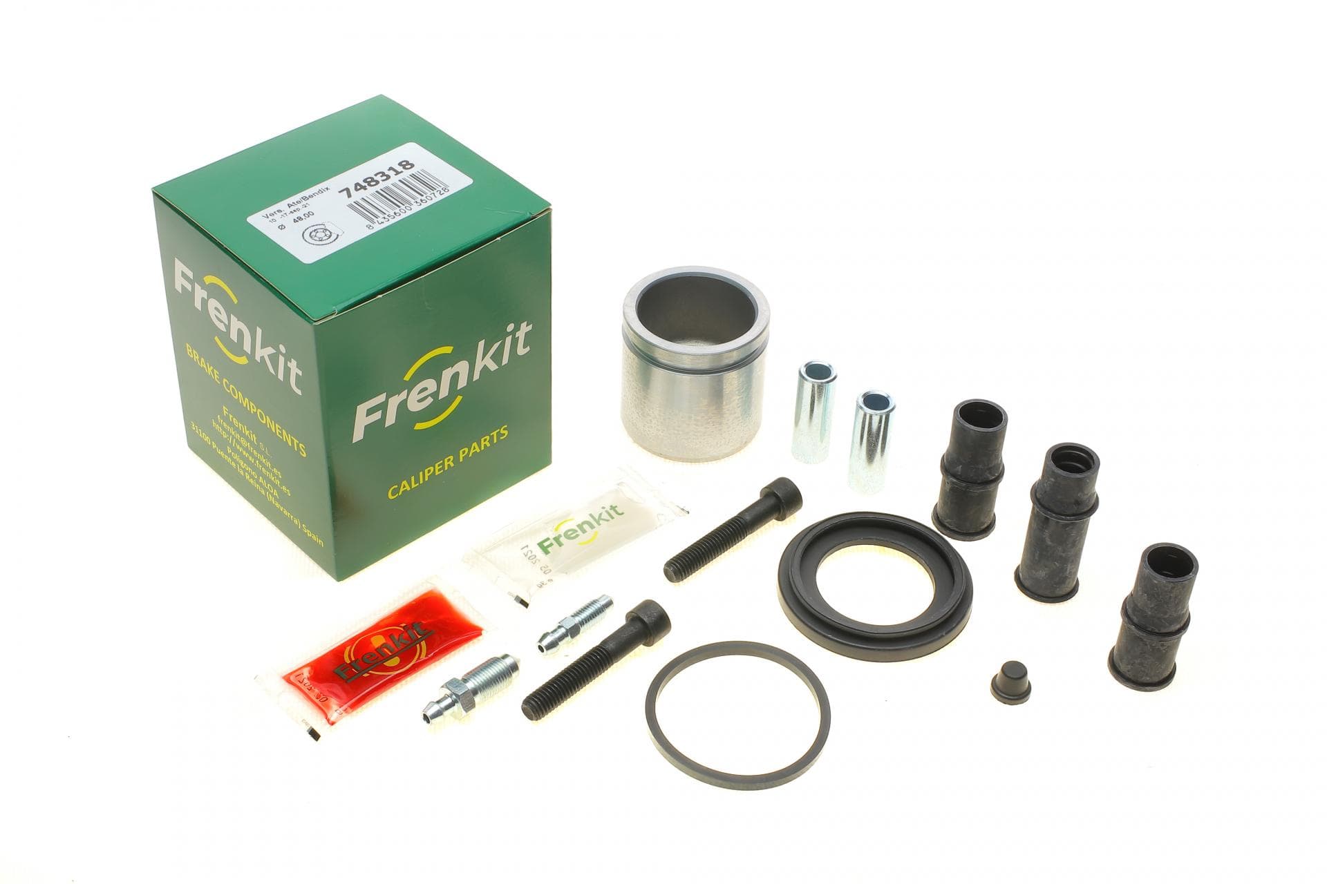 Ремкомплект супорта (переднього) VW Golf II 93- (d=48mm)(Ate)(+1 поршень/направляюча) SuperKit