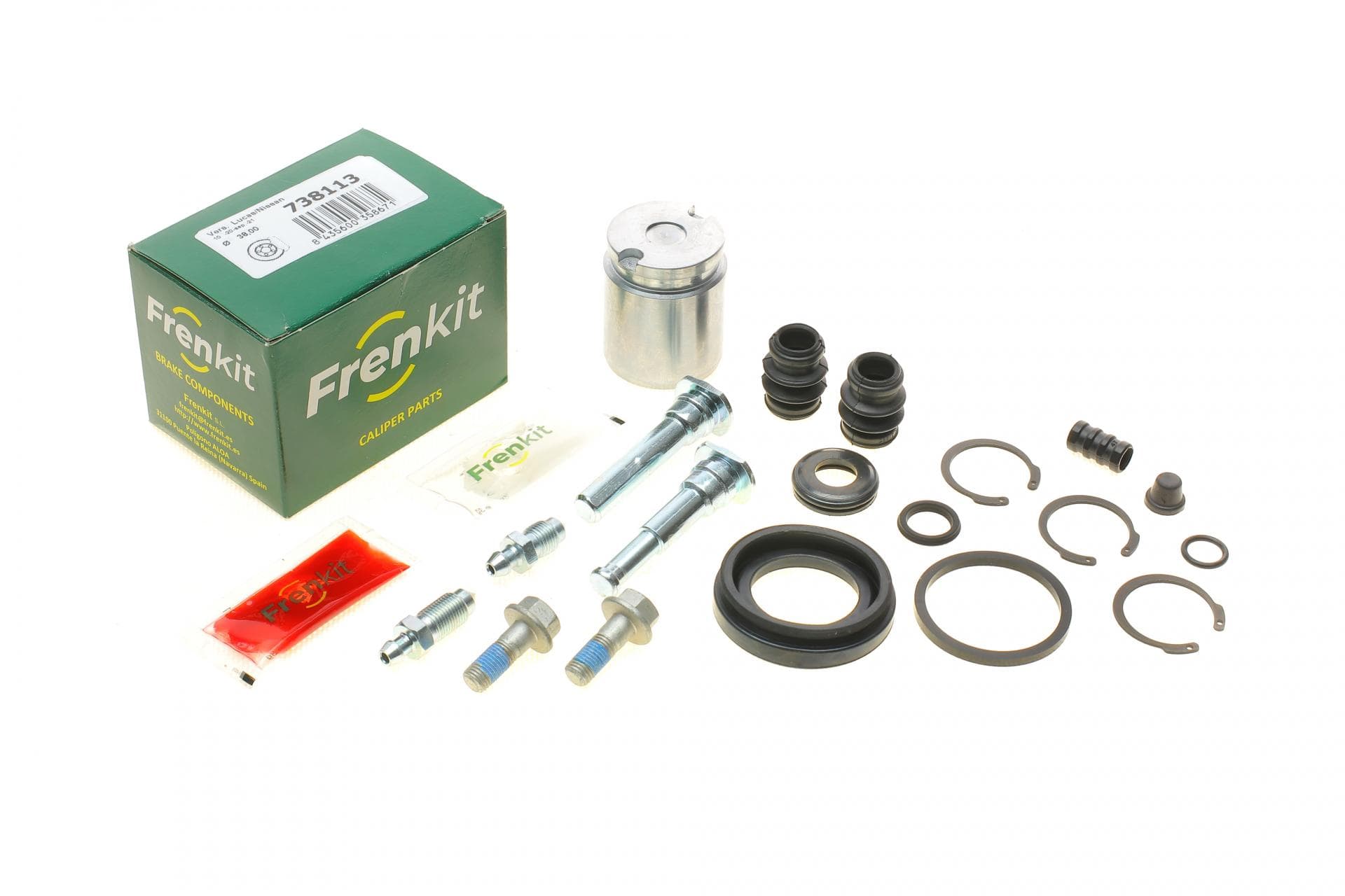Ремкомплект супорта (заднього) Nissan Maxima 99-03 (d=38mm) (+ поршень/направляюча) (Lucas)