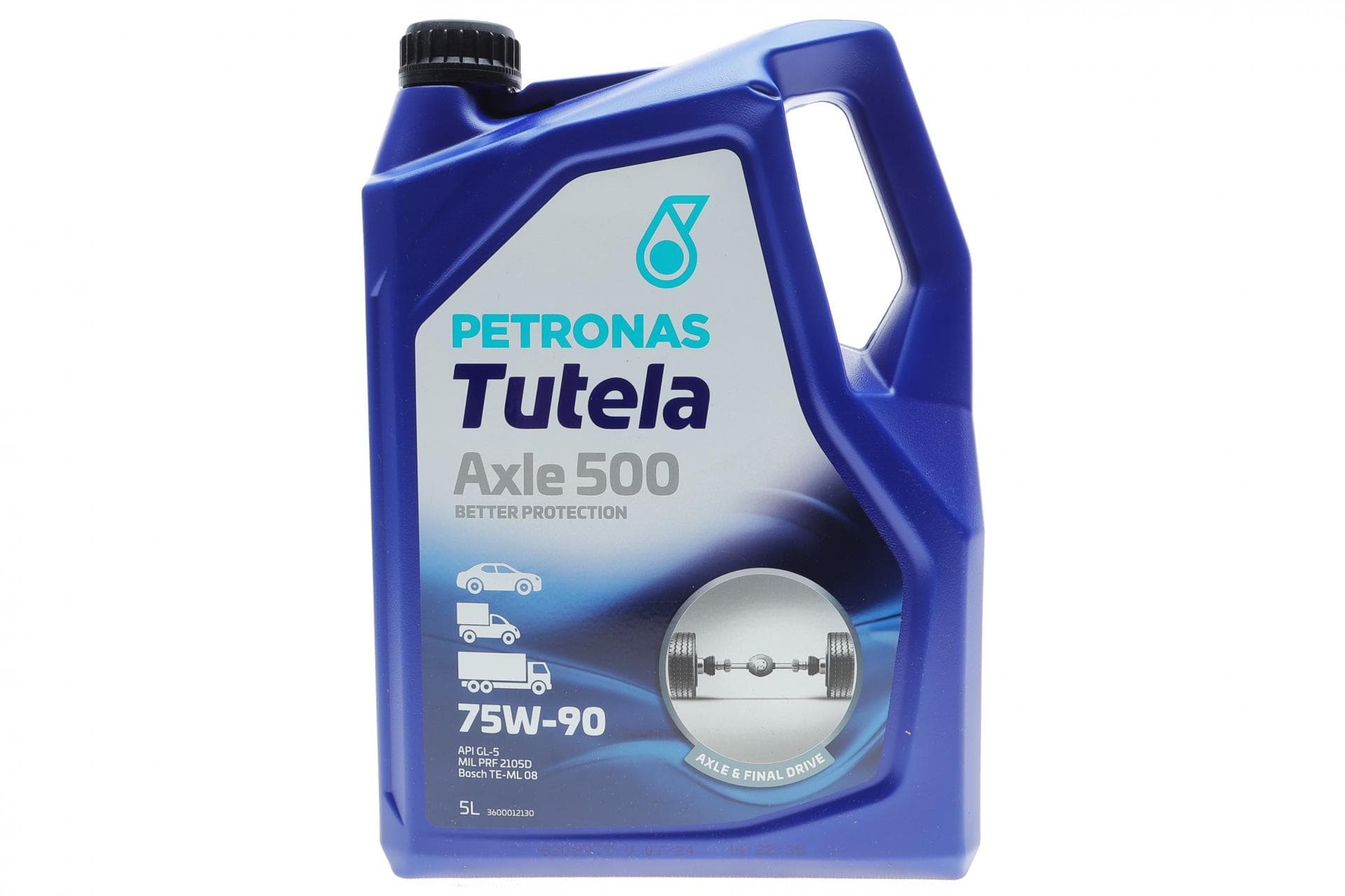 Олива 75W90 TUTELA AXLE 500 (5L) API GL-5 (MIL PRF 2105D/ZF TE-ML 07A/TE-ML 08/Bosch TE-ML 08)