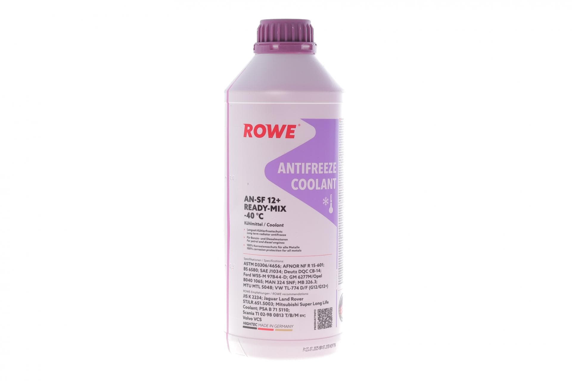 Антифриз (фіолетовий) G12/G12+ (1.5L) AN-SF 12+ READY-MIX -40°C HIGHTEC ANTIFREEZE