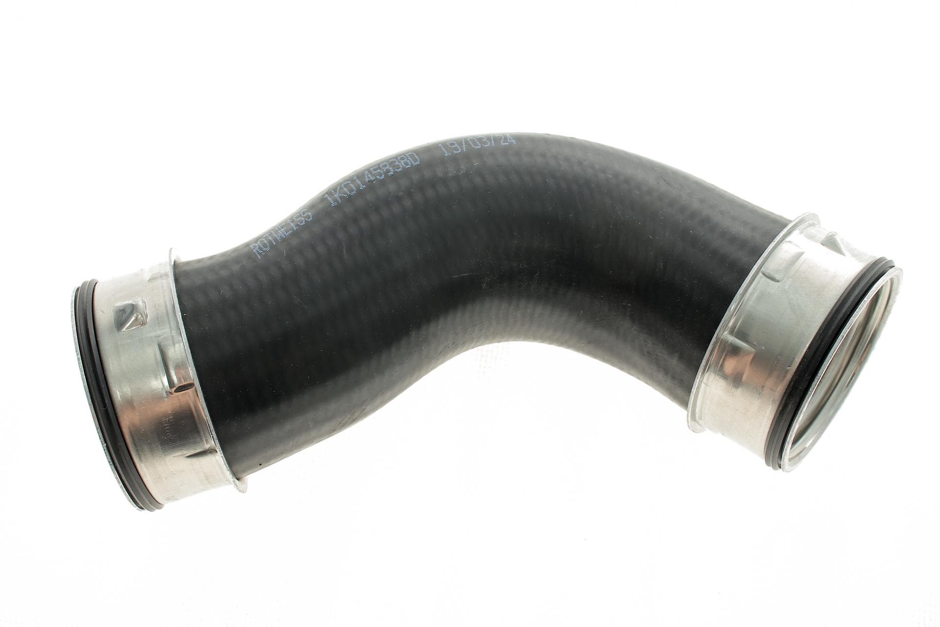 Патрубок інтеркулера (нижній) (L) Audi A3/Skoda Octavia/SuperB/VW Golf/Jetta/Passat 2.0D 03- (ззаду)