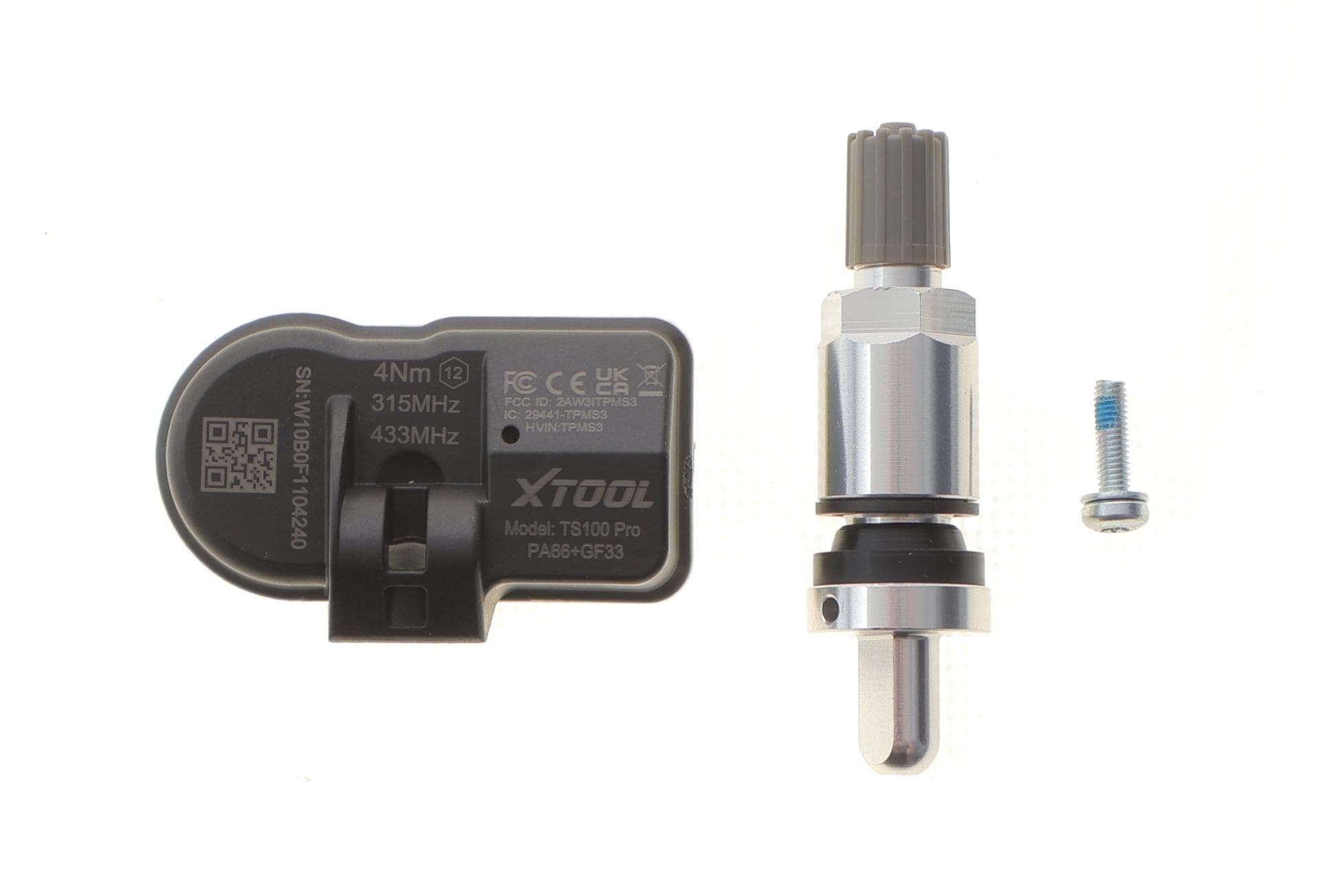 Датчик TPMS (433 МГц + 315 МГц) (металевий) (працюють лише з програматором XTOOL TP150)