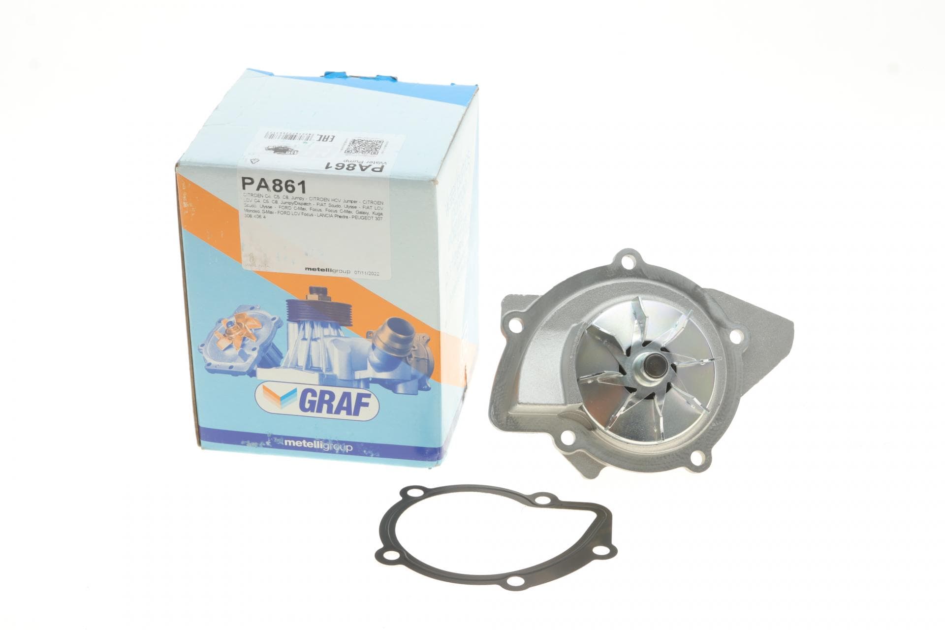 Помпа води Citroen C4-C8/Jumpy 2.0-2.2HDi/Fiat Scudo 2.0D/Ford Focus 2.0TDCI 01- (19z)(B/B)(8лоп)