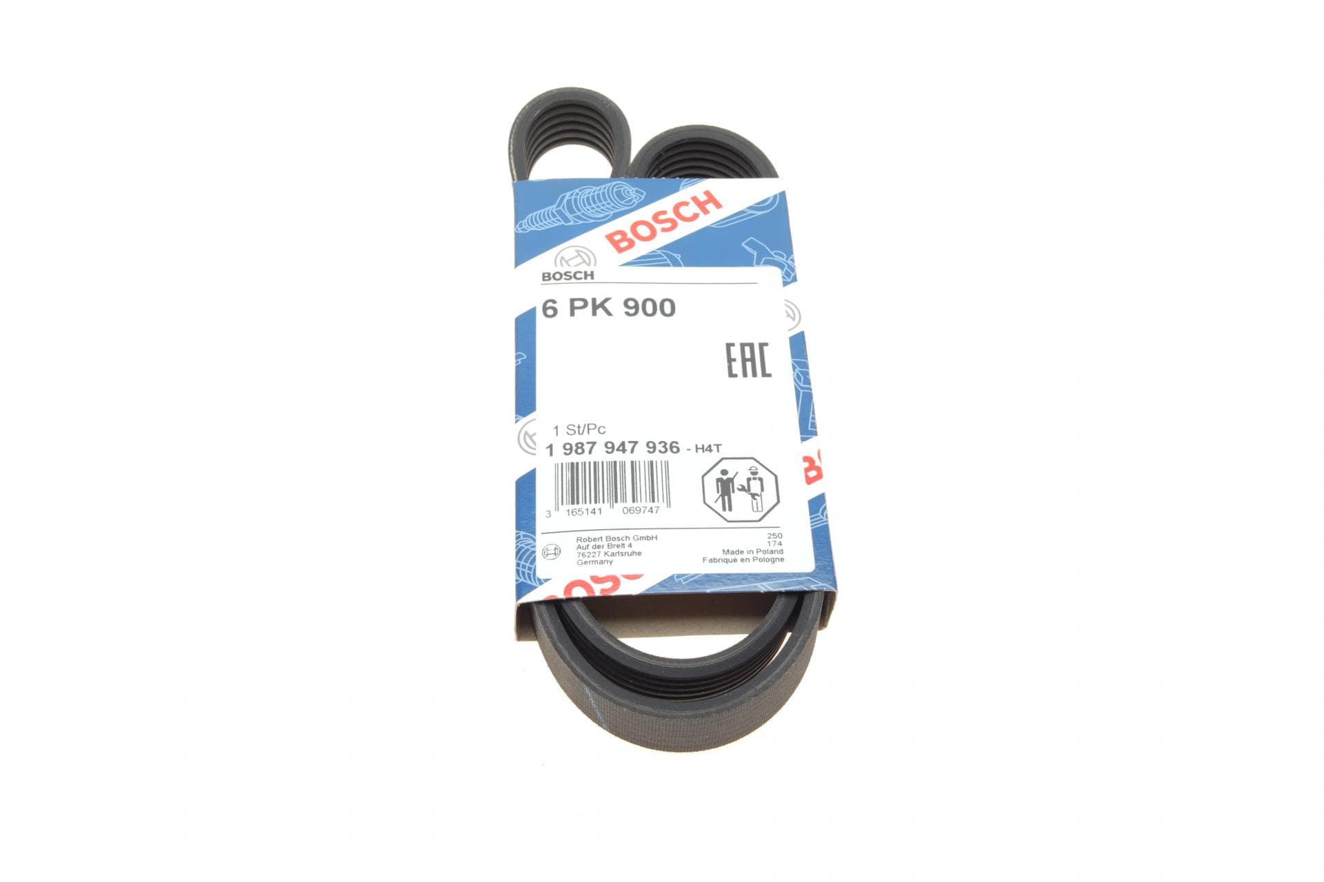 Ремінь генератора VW Caddy/Golf/Skoda Octavia 1.6/2.0 04-15/Fiat Ducato 2.5TDI 94-02/Scudo 1.6 96-06