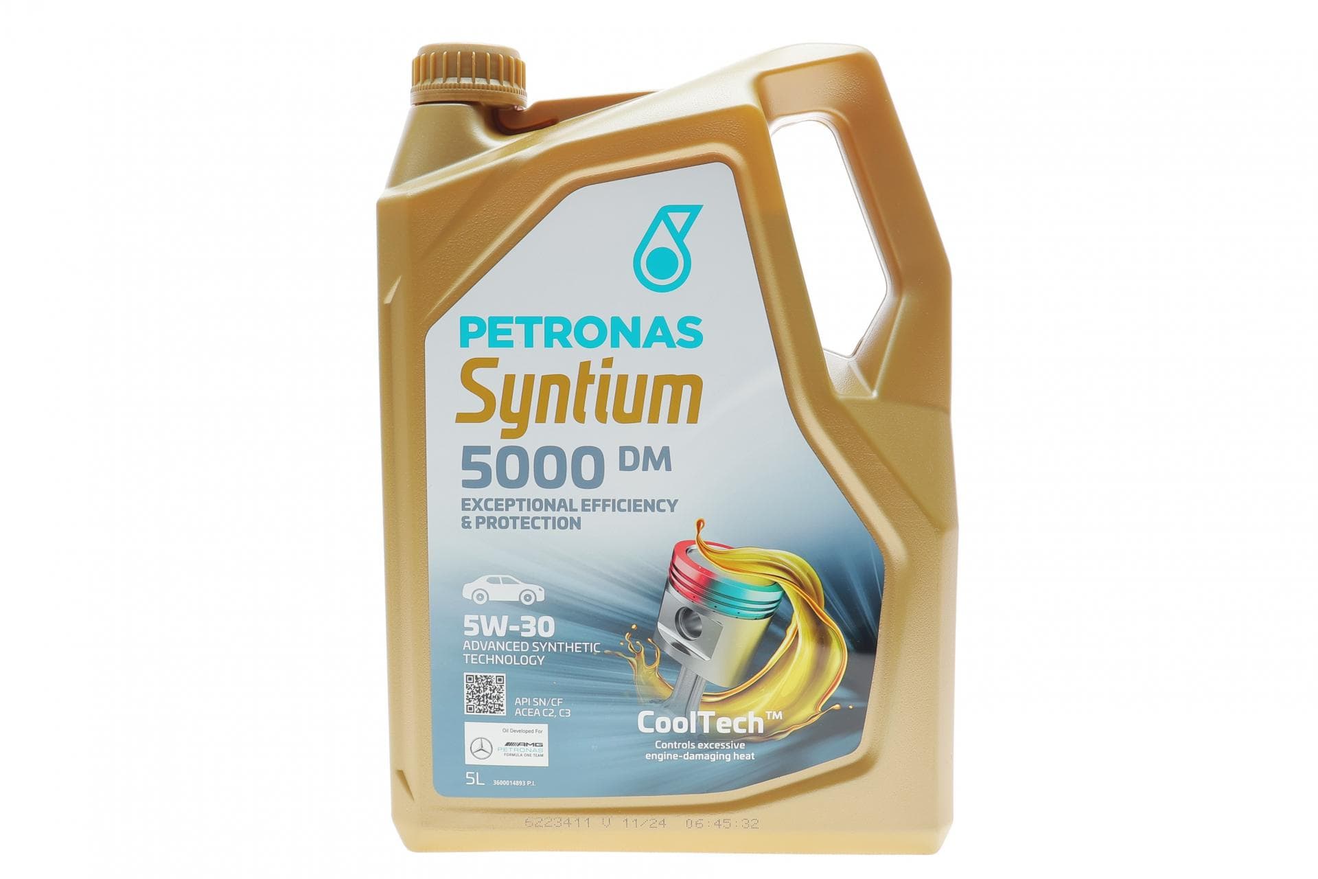 Олива 5W30 SYNTIUM 5000 DM (5L) (MB 229.51/MB 229.52/VW 505.00/505.01/LL-04/RN0700/RN0710) (з-на на 71232M12EU)