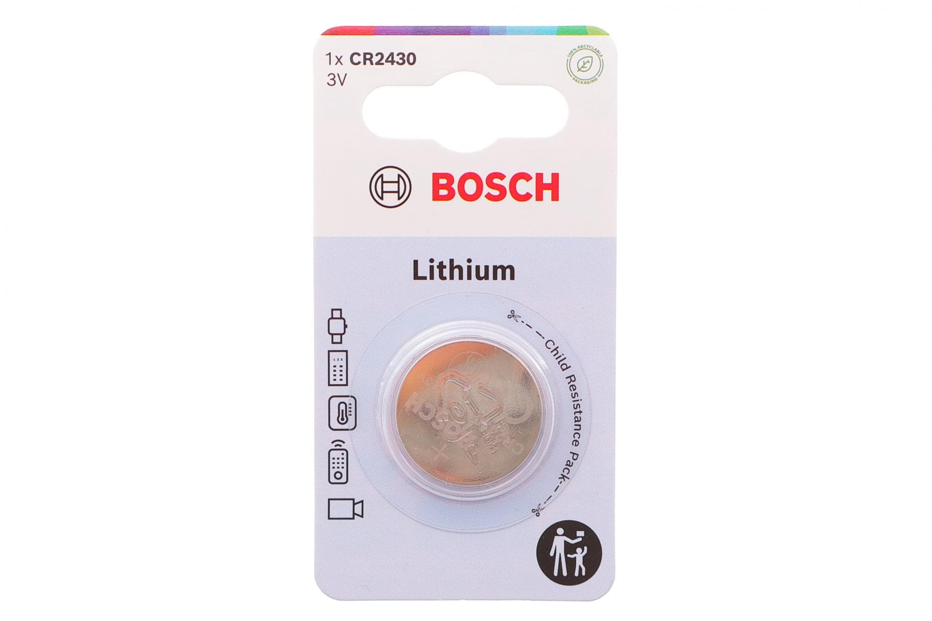Батарейка Bosch Lithium CR2430 (3V/290 mAh) CR2430B1/00 1 шт.