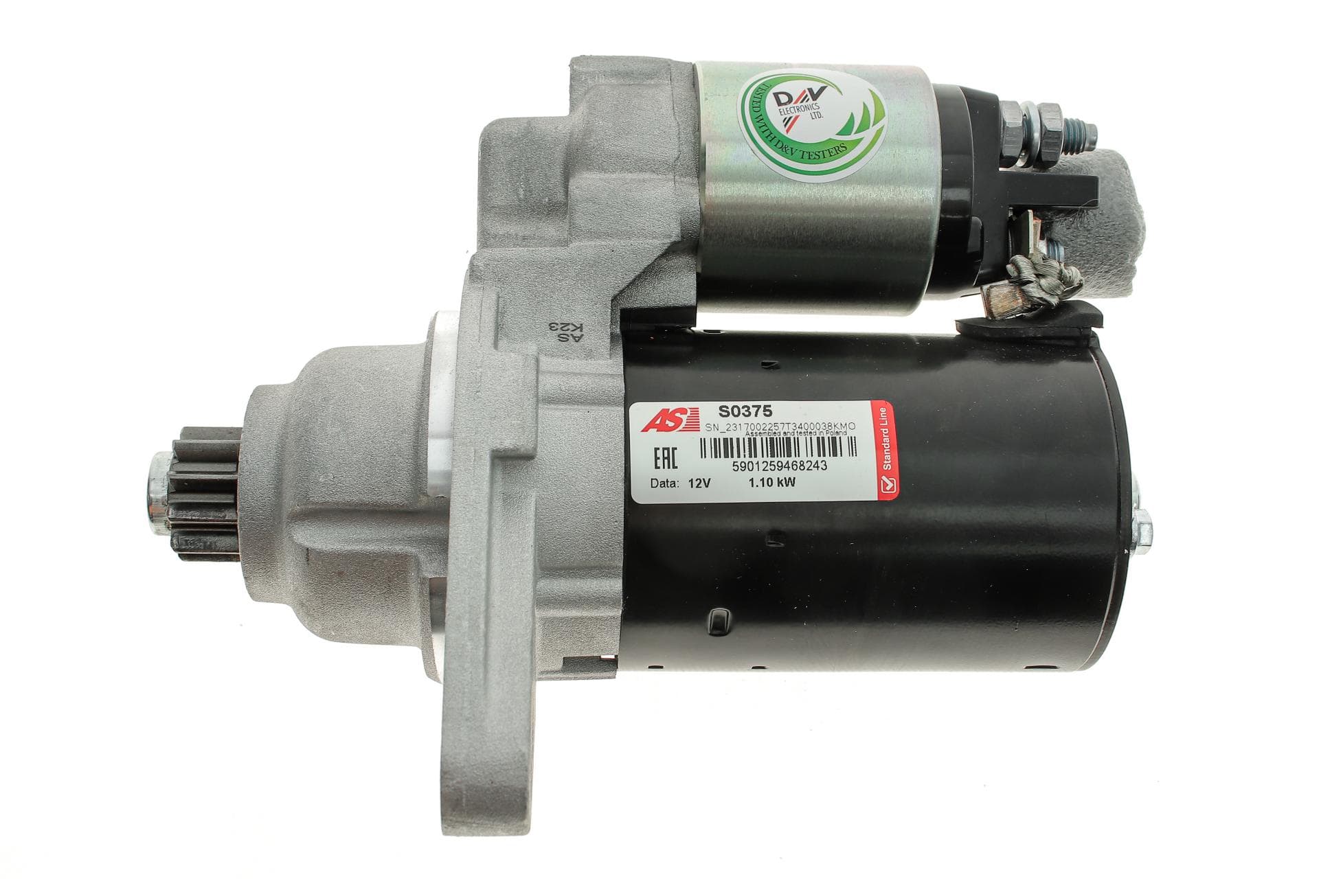 Стартер Audi A3/Skoda Octavia/VW Golf 1.2 TSI 08-13 (12V/1.1kw) (z=10)