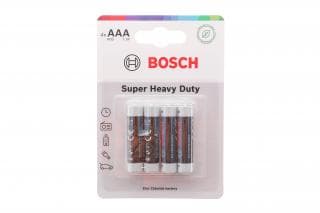 Батарейки Bosch Super Heavy Duty AAA LR03 (1.5V) R03SHD4B/00 (к-кт 4 шт)
