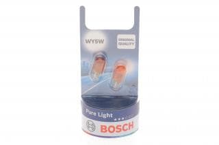 Автолампа WY5W 12V 5W W2.1x9.5d Pure Light (без цоколя, жовта)  (BL/к-кт 2шт.)