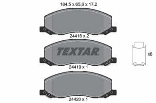 Колодки гальмівні (передні) Opel Insignia A 08-17 (TRW)